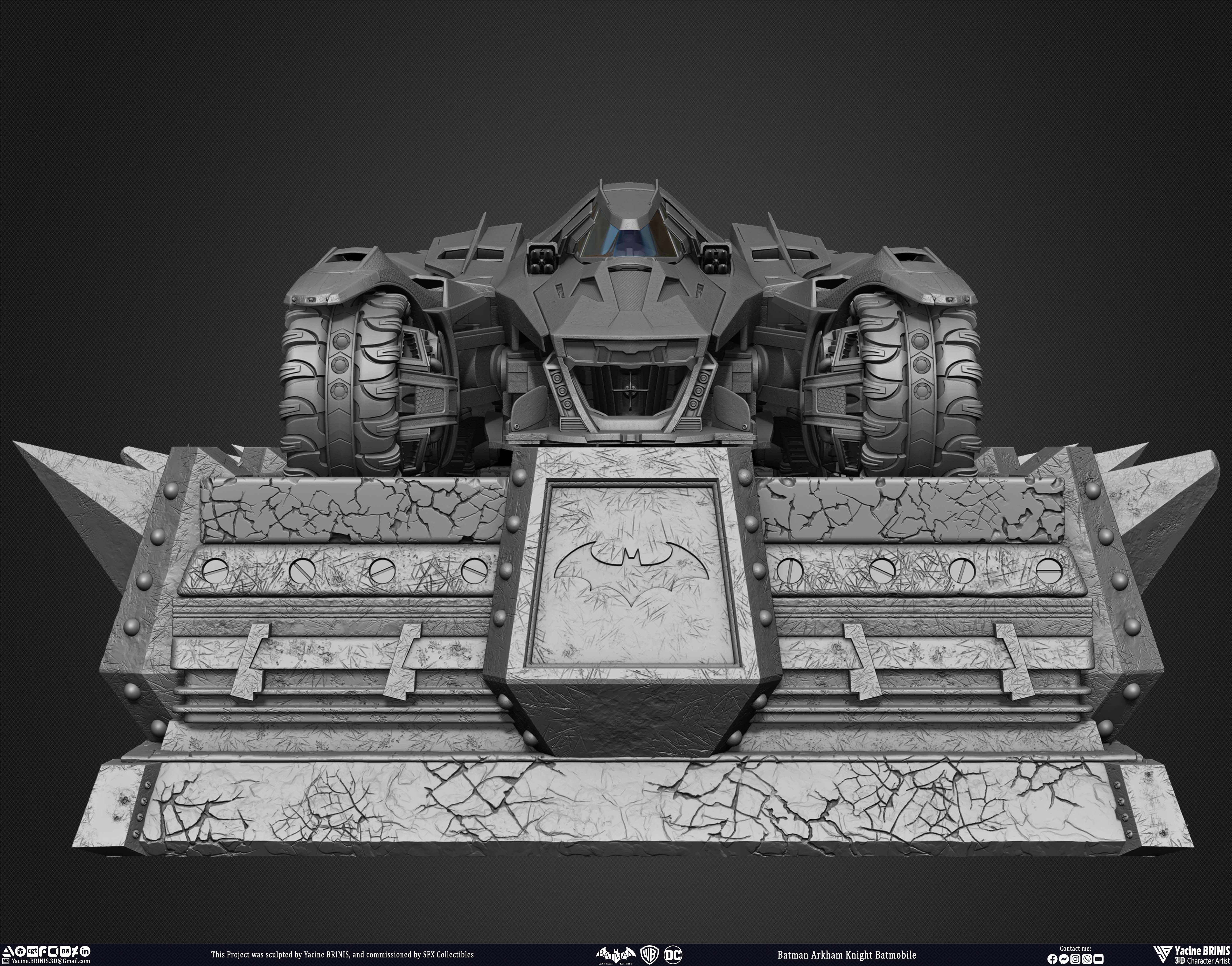 Batman Arkham Knight Batmobile Worner Bros Vol 04 Sculpted by Yacine BRINIS 021