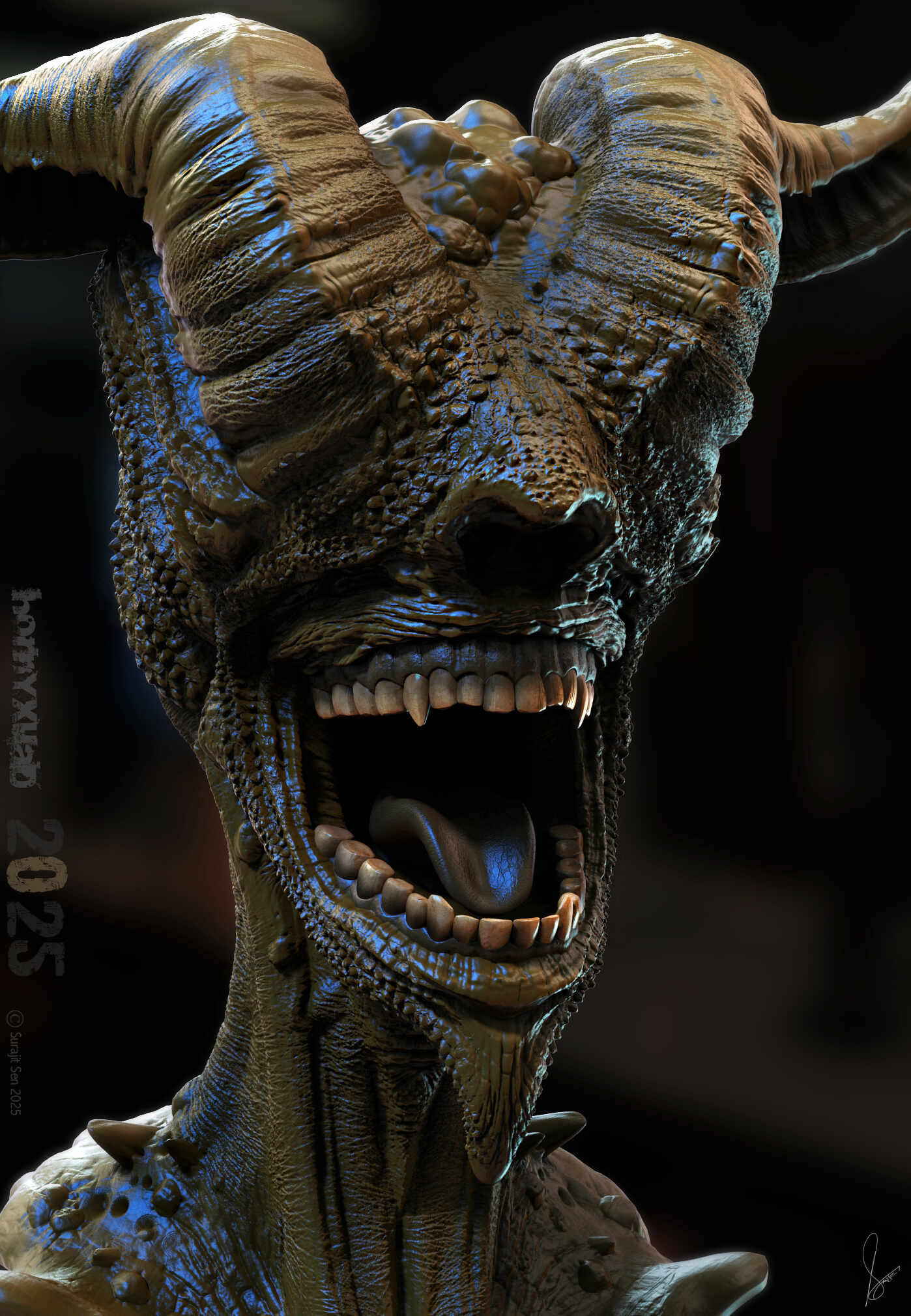 Hornyxuad_CreatureDigital_Sculpture_SurajitSen_Sept2025_A1