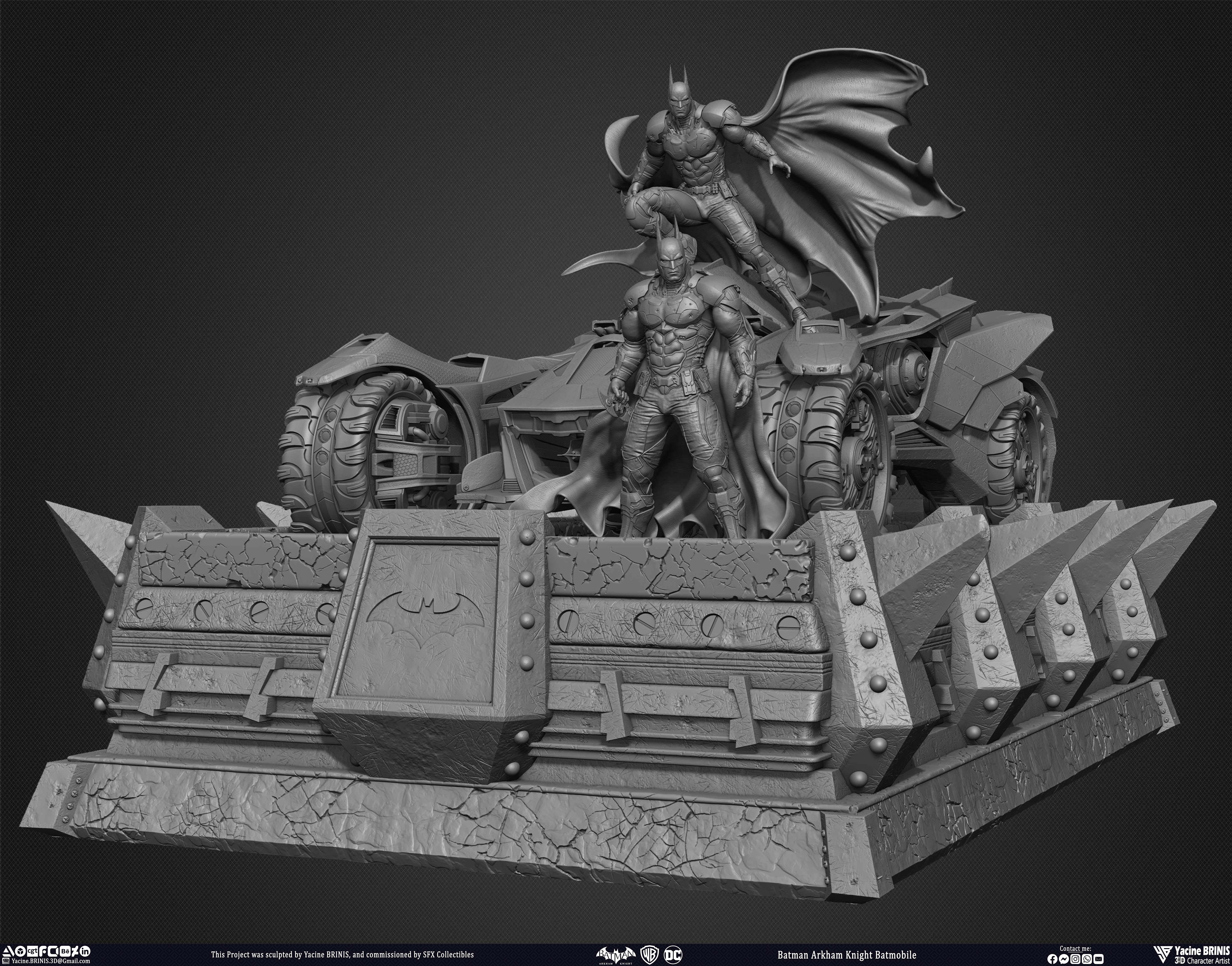 Batman Arkham Knight Batmobile Worner Bros Vol 04 Sculpted by Yacine BRINIS 002