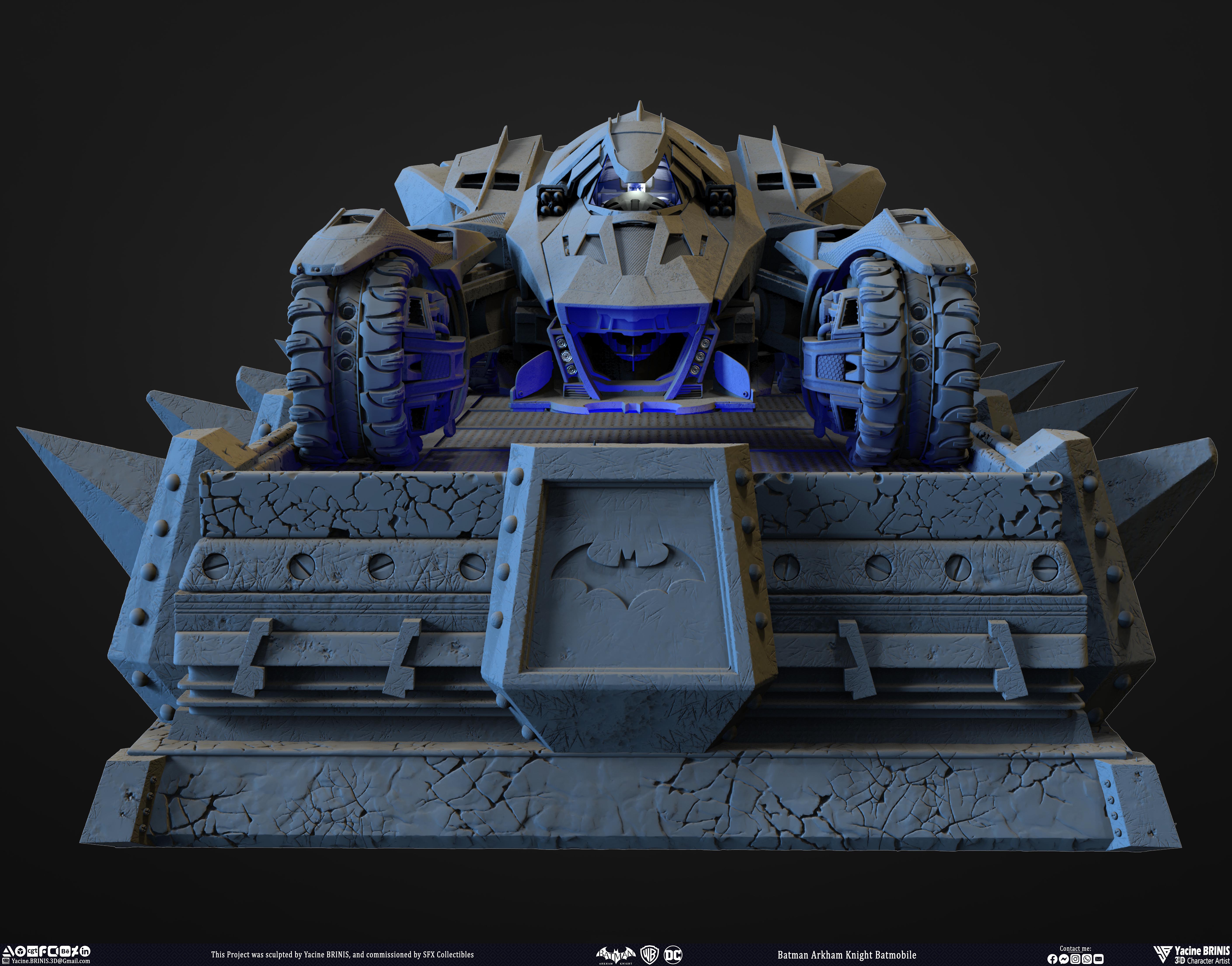 Batman Arkham Knight Batmobile Worner Bros Vol 04 Sculpted by Yacine BRINIS 041