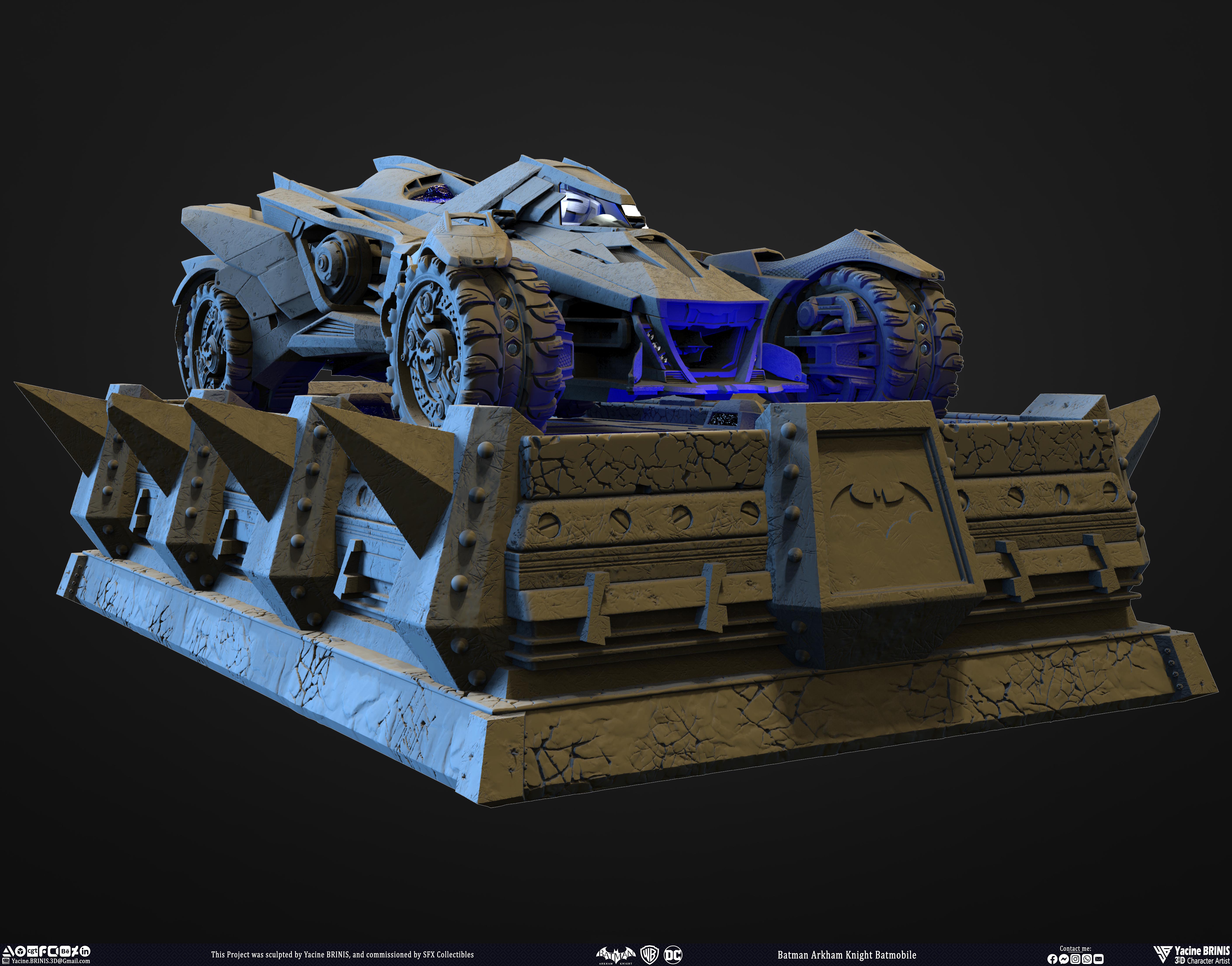 Batman Arkham Knight Batmobile Worner Bros Vol 04 Sculpted by Yacine BRINIS 040