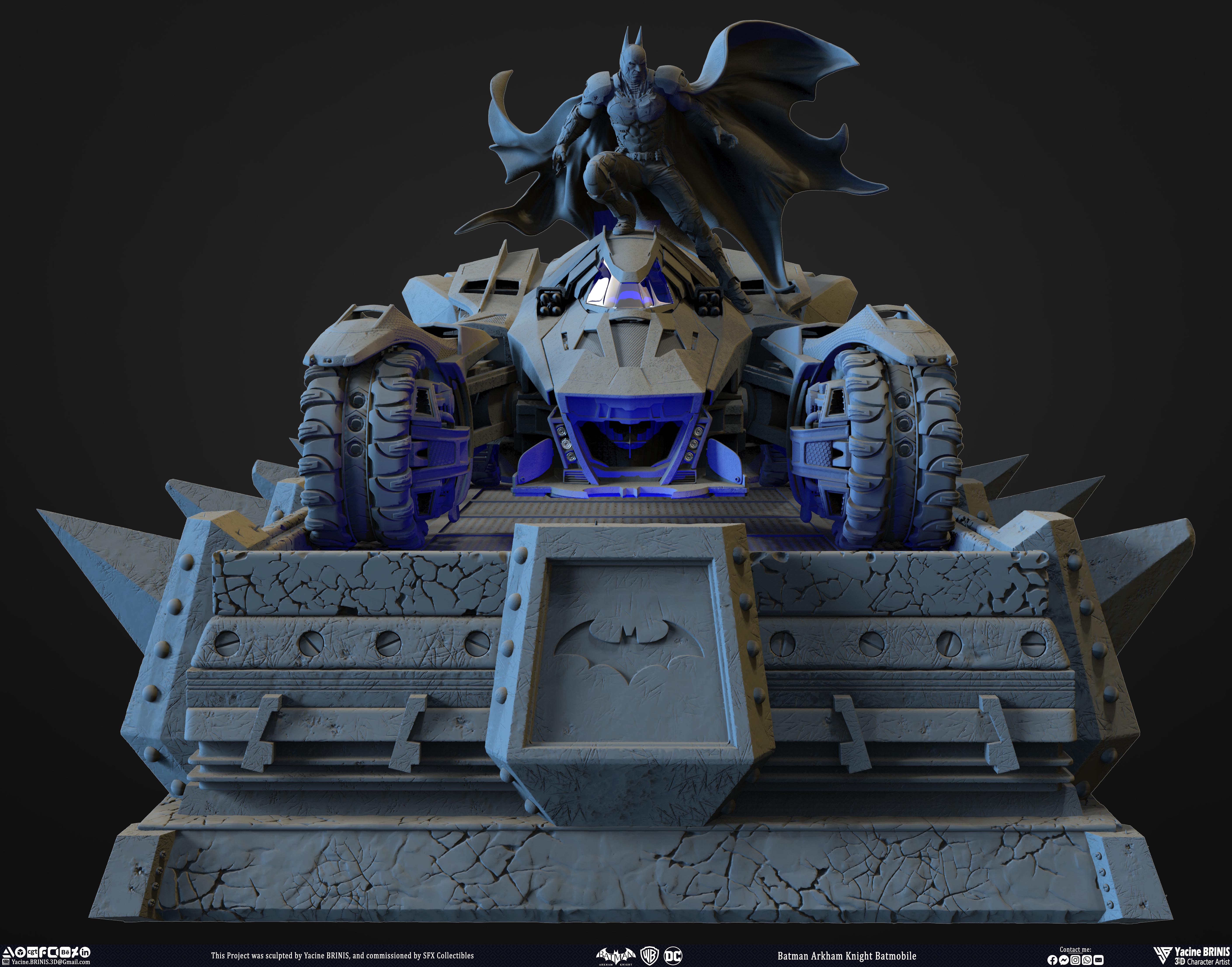 Batman Arkham Knight Batmobile Worner Bros Vol 04 Sculpted by Yacine BRINIS 034