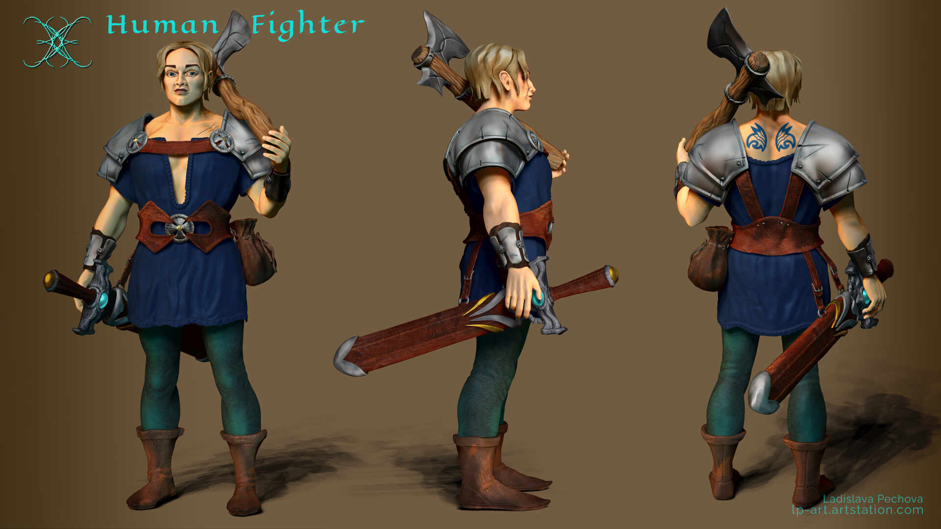 Man set and sword blue LP