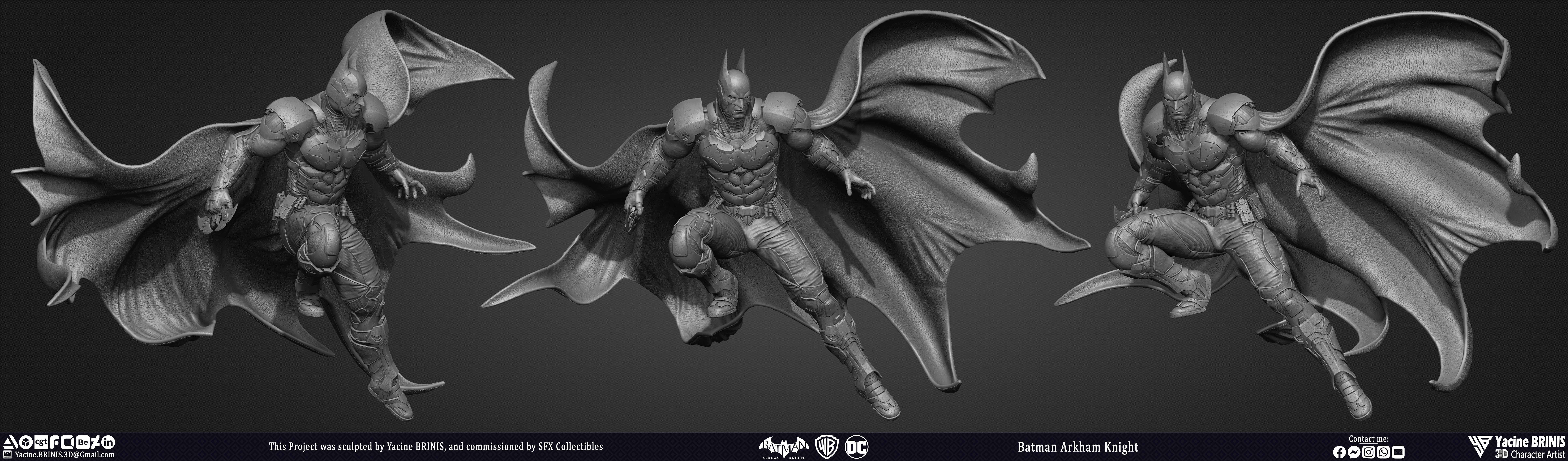 Batman Arkham Knight Worner Bros Vol 03 Sculpted by Yacine BRINIS 003