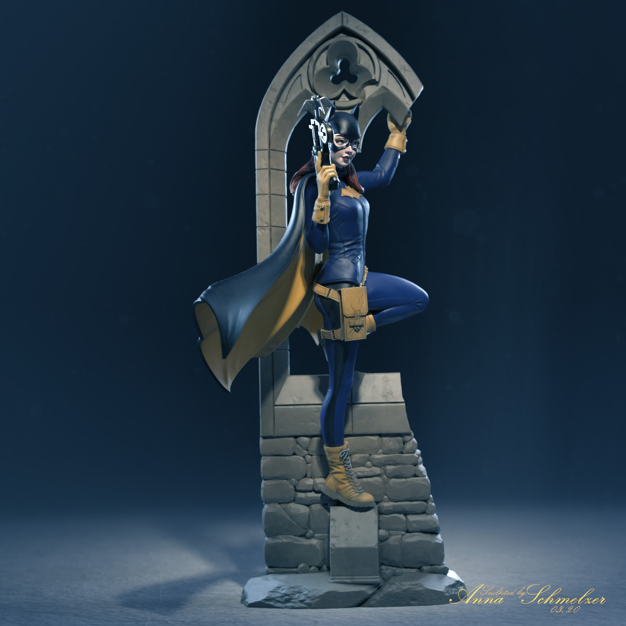 BatGirl_Miniature_Anna_Schmelzer_ZBrush_Octane_Render