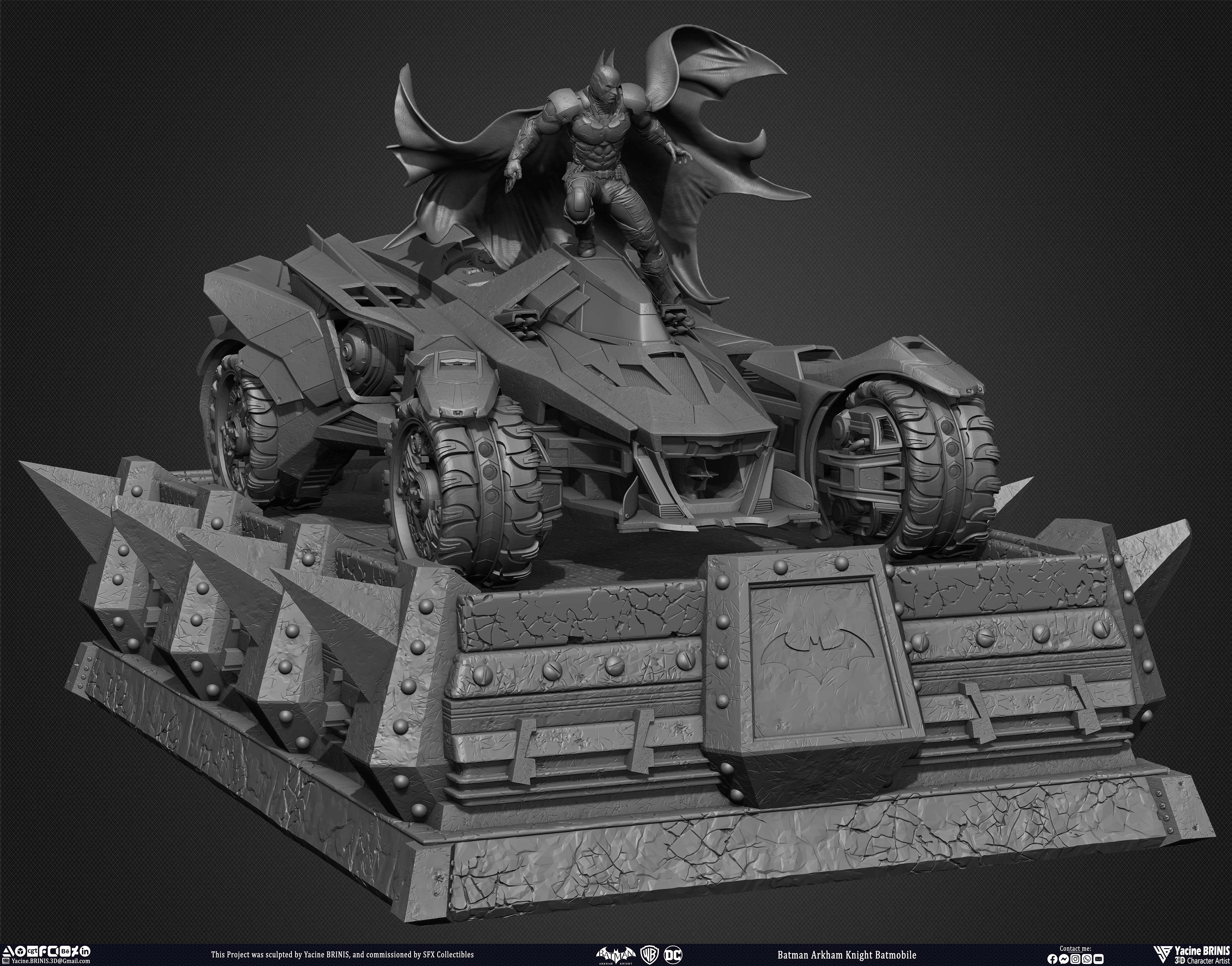 Batman Arkham Knight Batmobile Worner Bros Vol 04 Sculpted by Yacine BRINIS 029