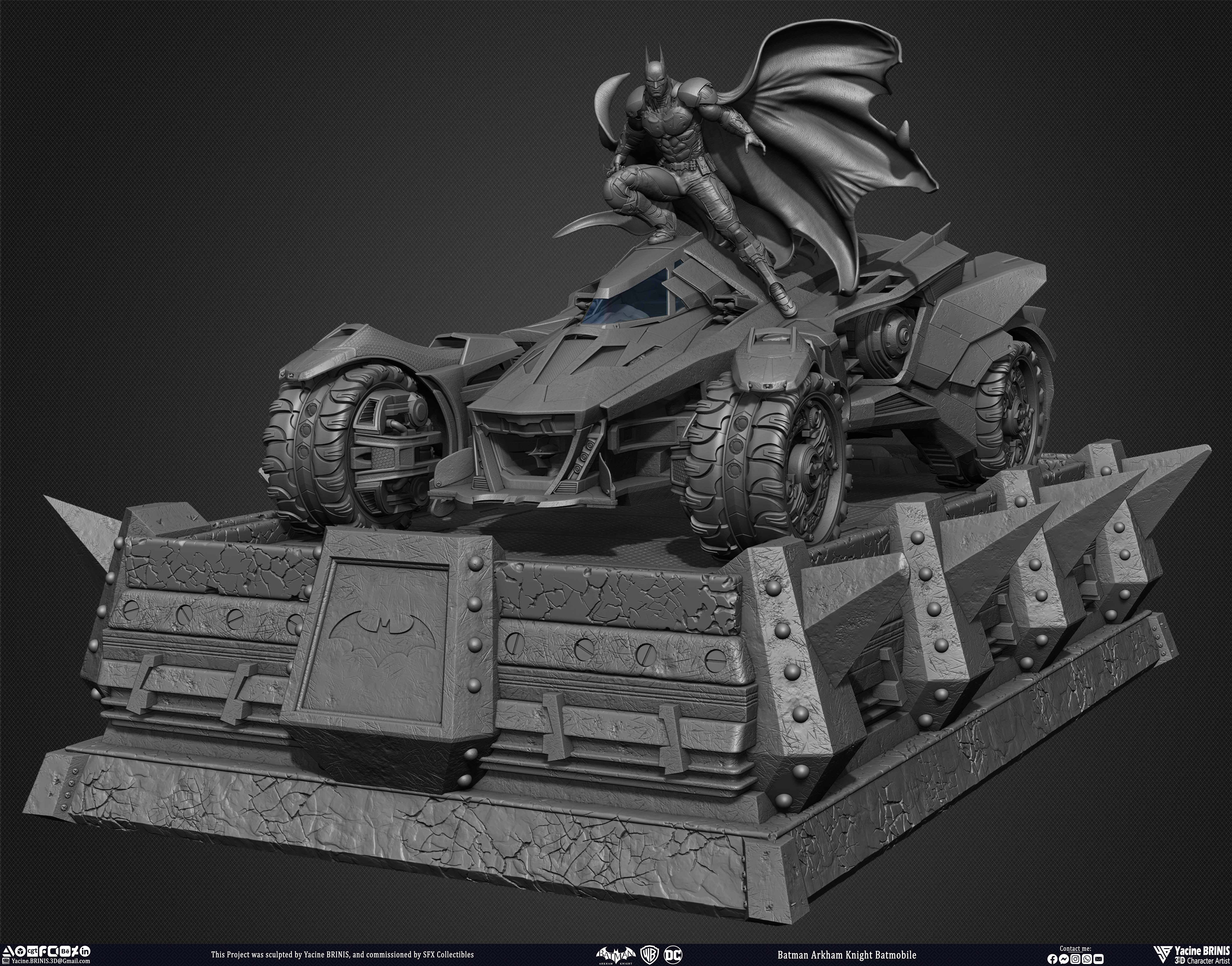 Batman Arkham Knight Batmobile Worner Bros Vol 04 Sculpted by Yacine BRINIS 011