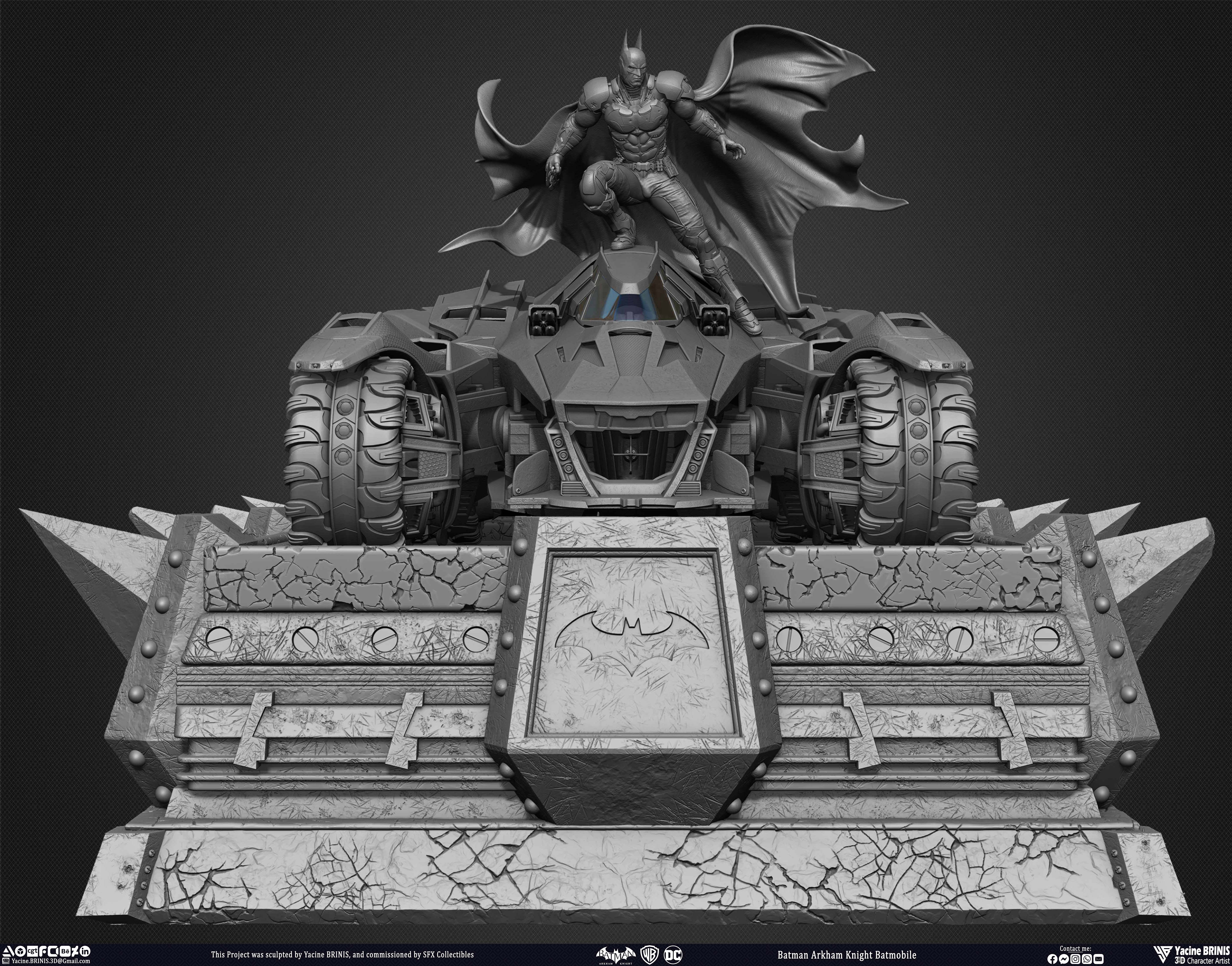 Batman Arkham Knight Batmobile Worner Bros Vol 04 Sculpted by Yacine BRINIS 010