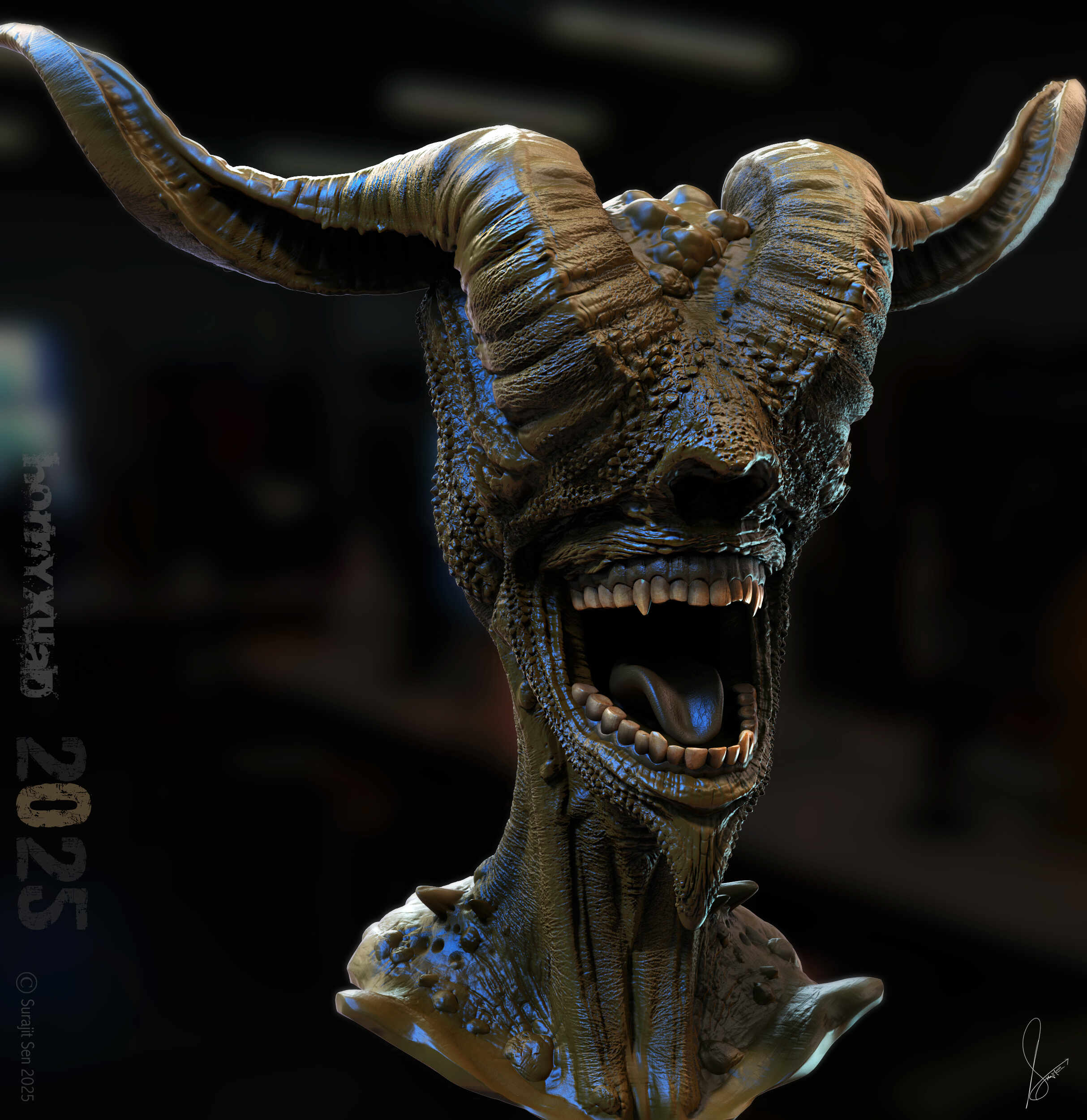 Hornyxuad_CreatureDigital_Sculpture_SurajitSen_Sept2025