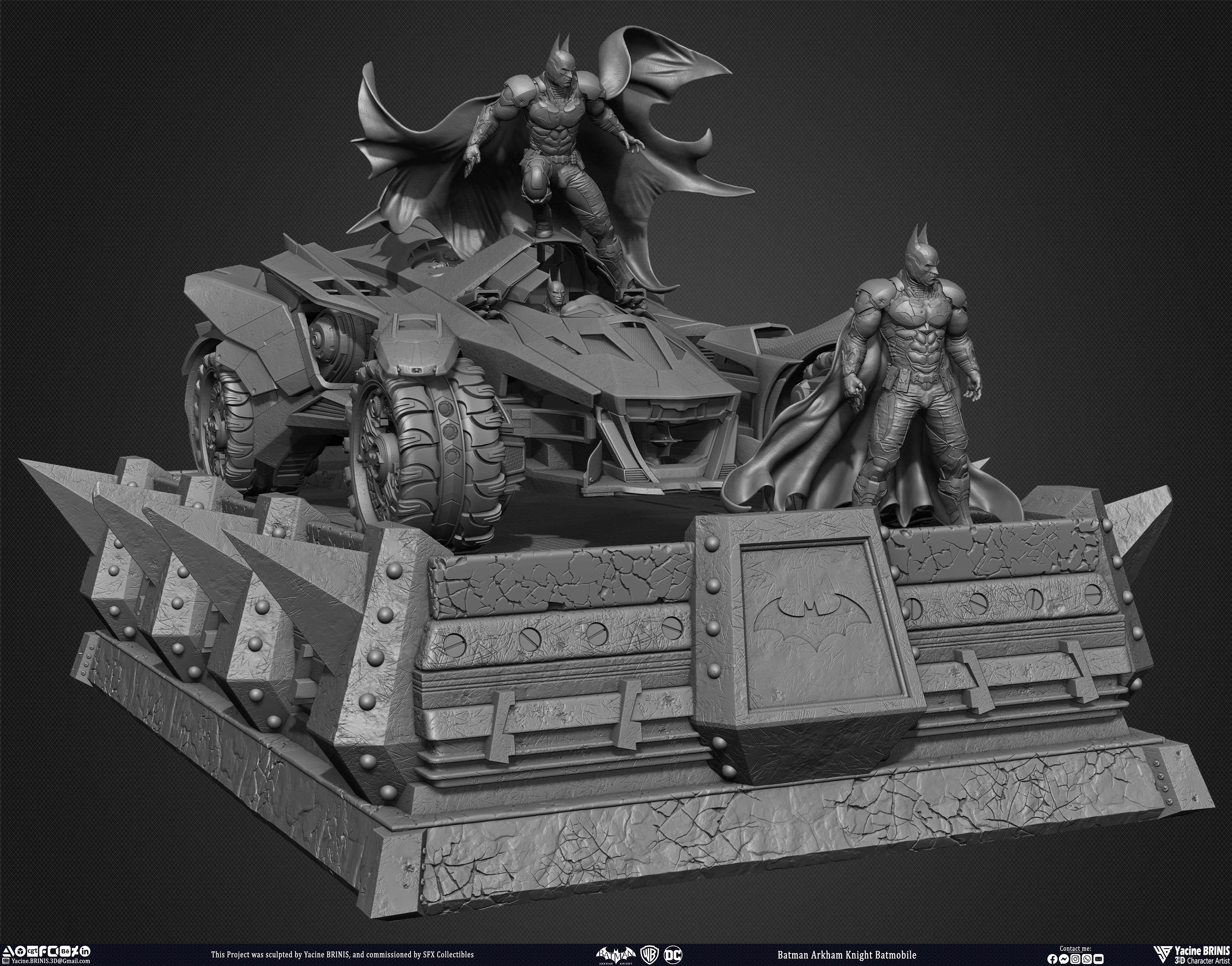 Batman Arkham Knight Batmobile Worner Bros Vol 04 Sculpted by Yacine BRINIS 009