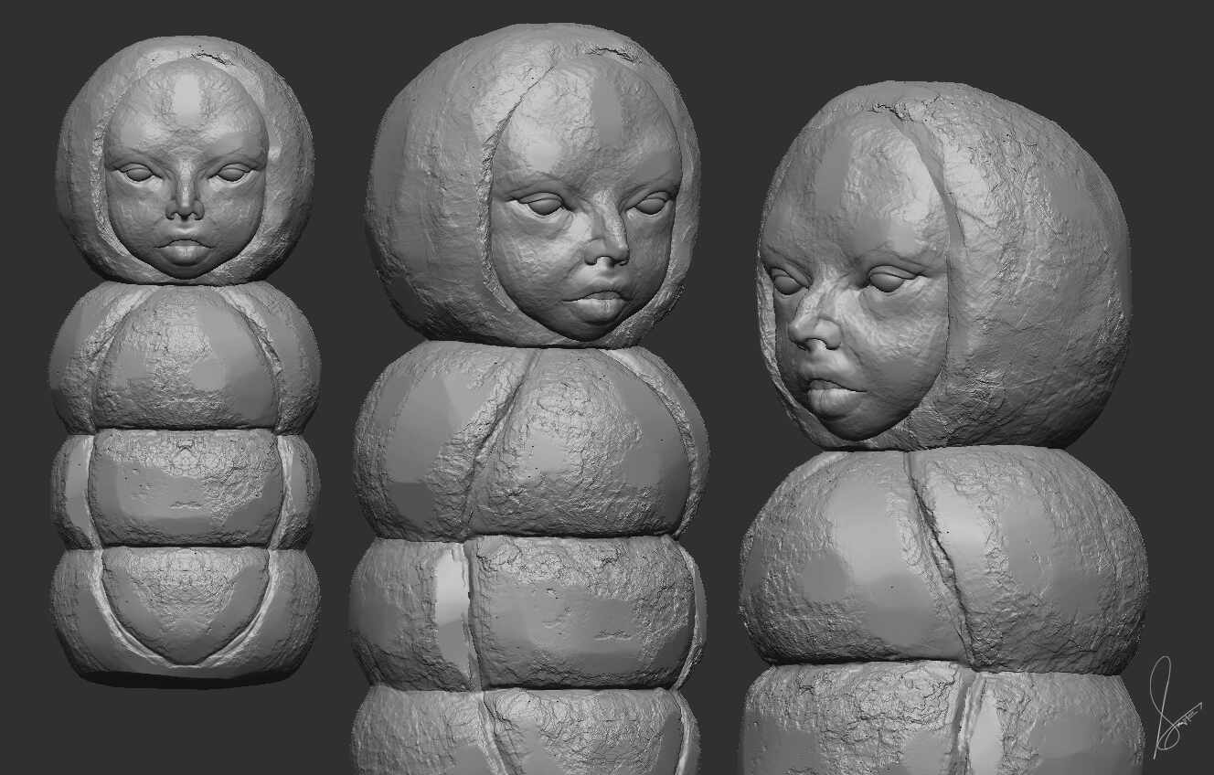 Clay_roll_Insect_digital_Sculpture_SurajitSen_Aug2025WIP