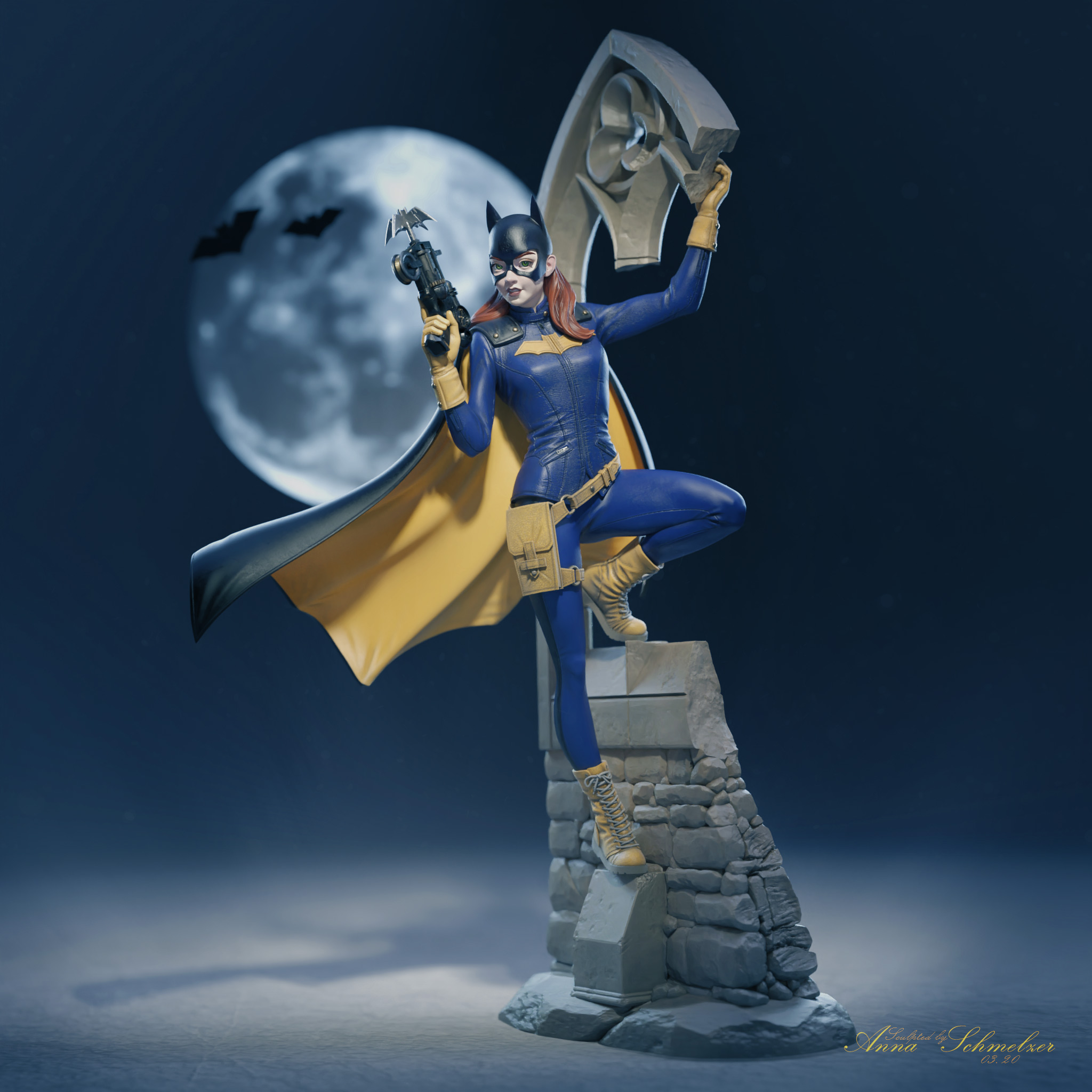 BatGirl_ZBrush_Anna_Schmelzer_character_model