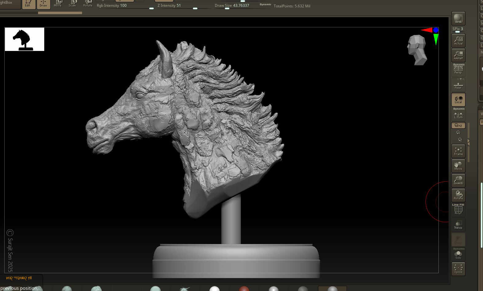 Horse_Clay_Form_Digital_Sculpture_SurajitSen_Jan2025_WIP