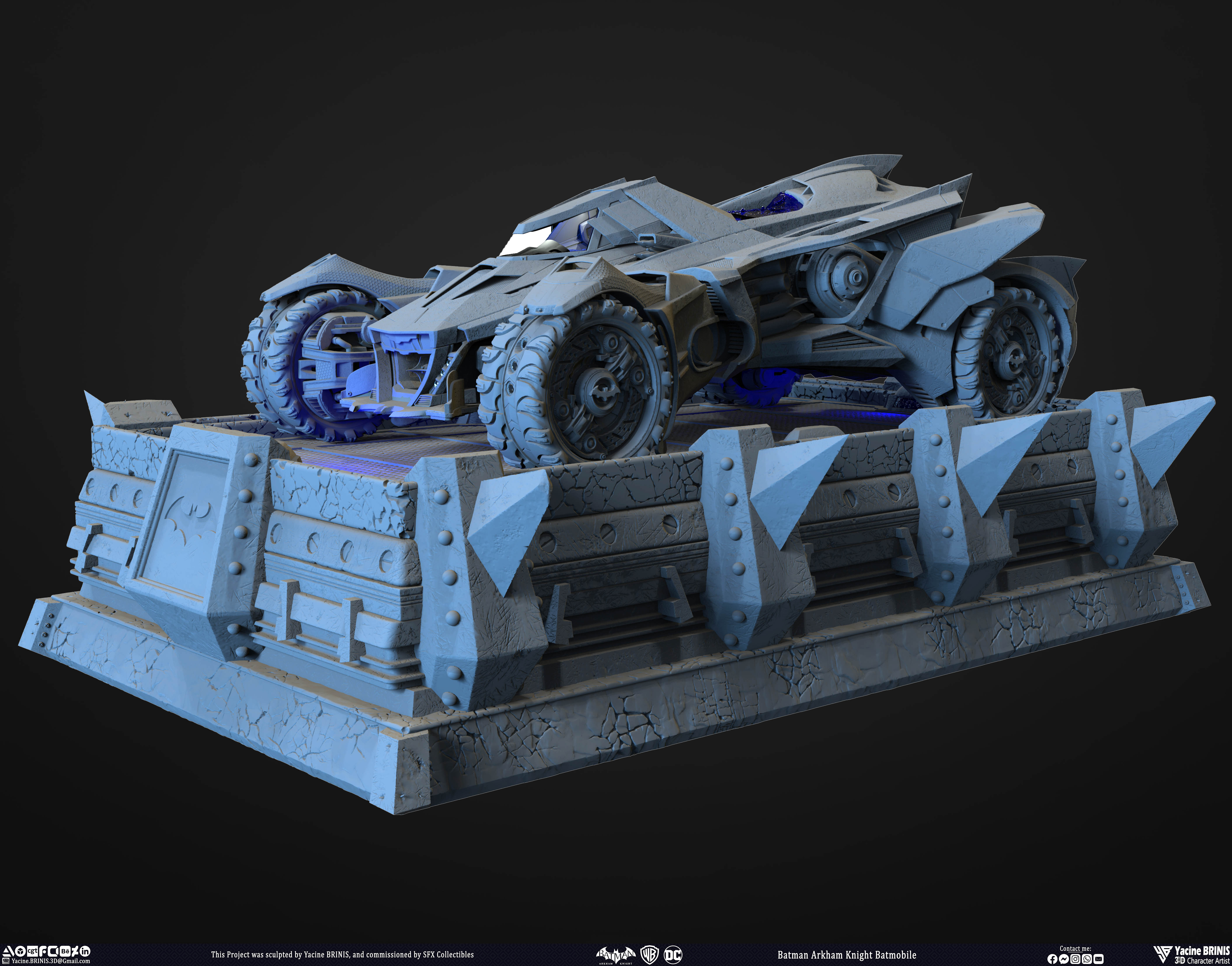 Batman Arkham Knight Batmobile Worner Bros Vol 04 Sculpted by Yacine BRINIS 038