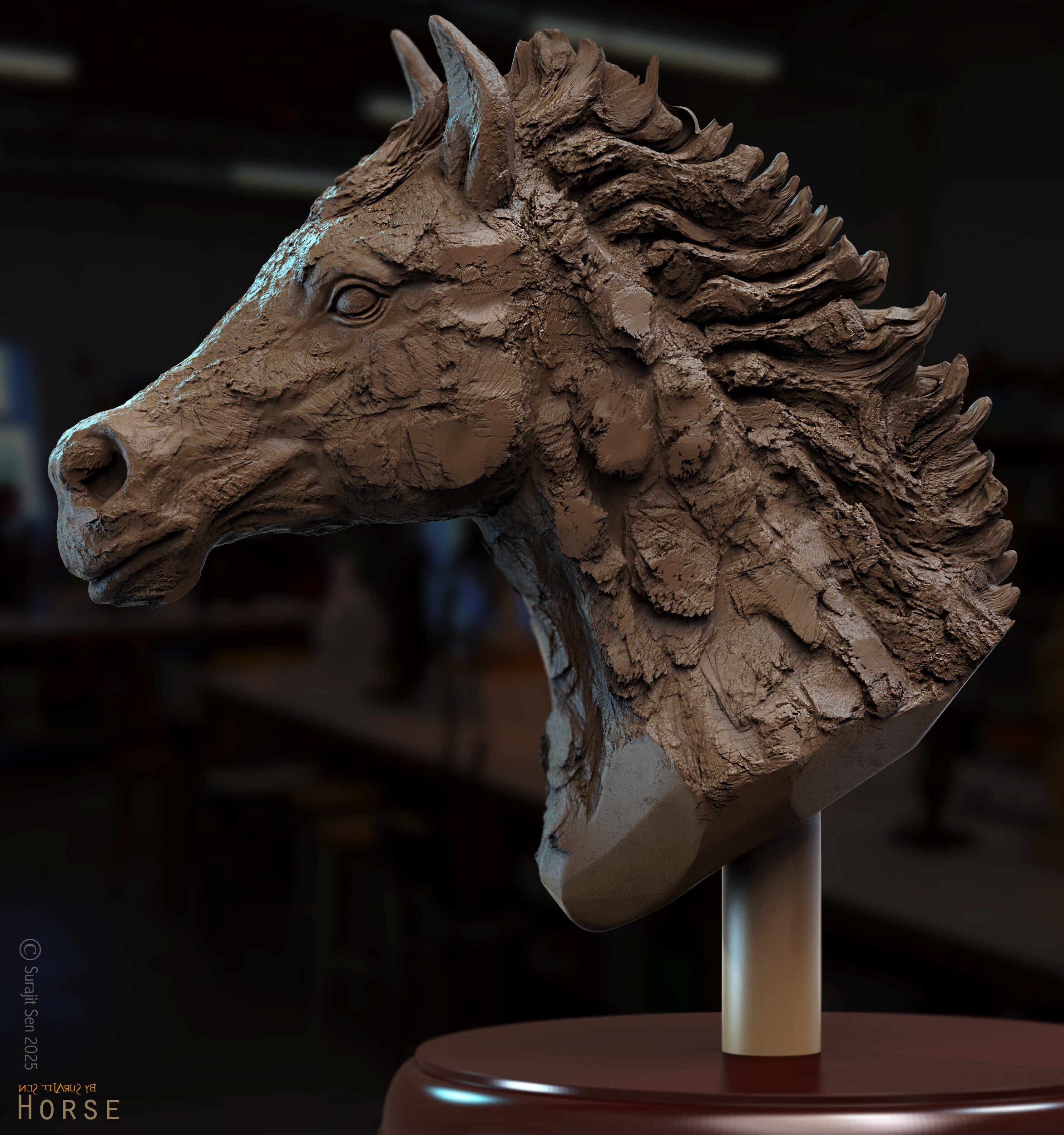 Horse_Clay_Form_Digital_Sculpture_SurajitSen_Jan2025