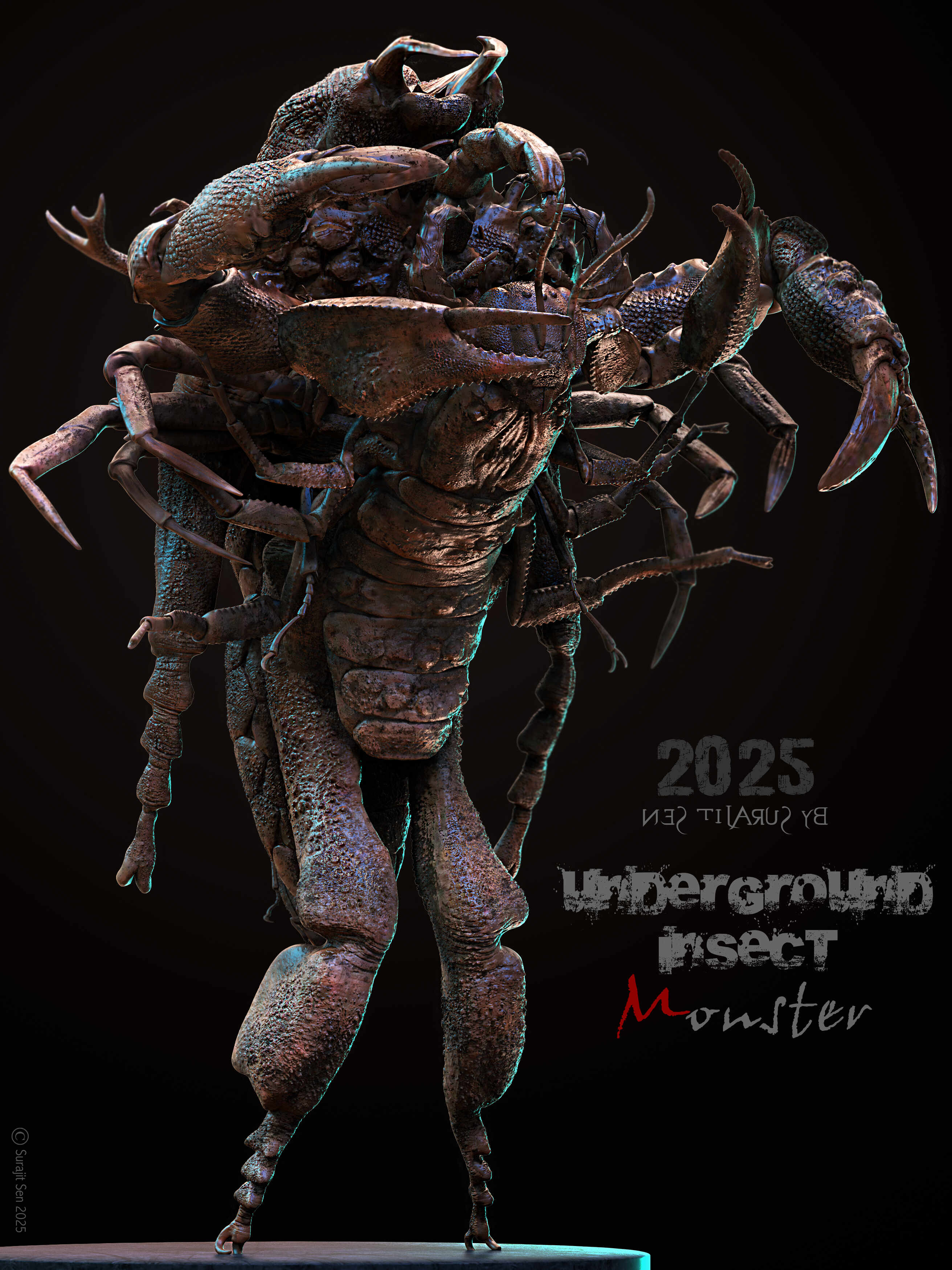 Underground_Insect-Monster_Digital_Sculpture_SurajitSen_May2025