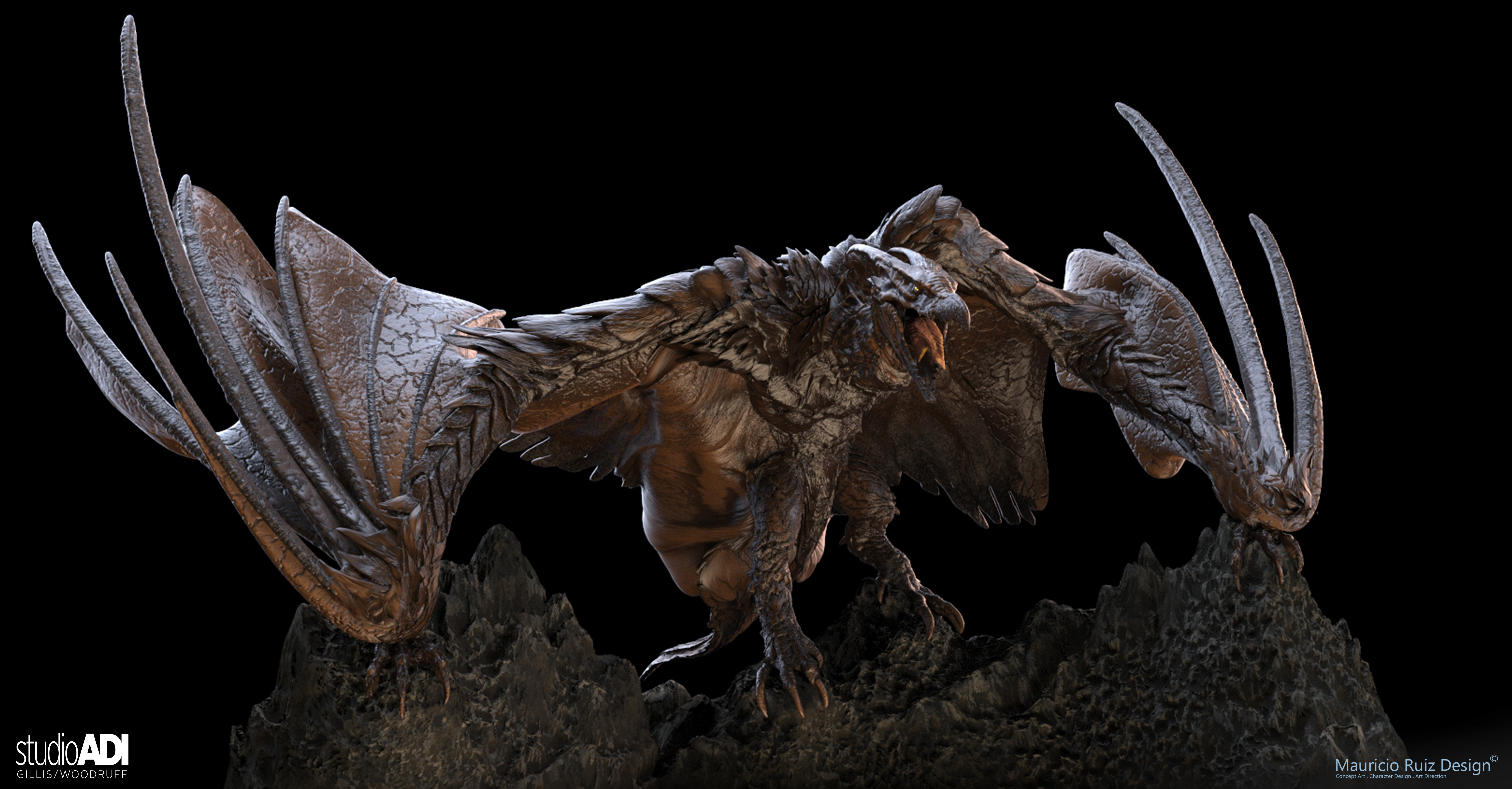 Mauricio_Ruiz_Design_Micro_Godzilla_KingOfMonsters_Rodan_Pose_02_01