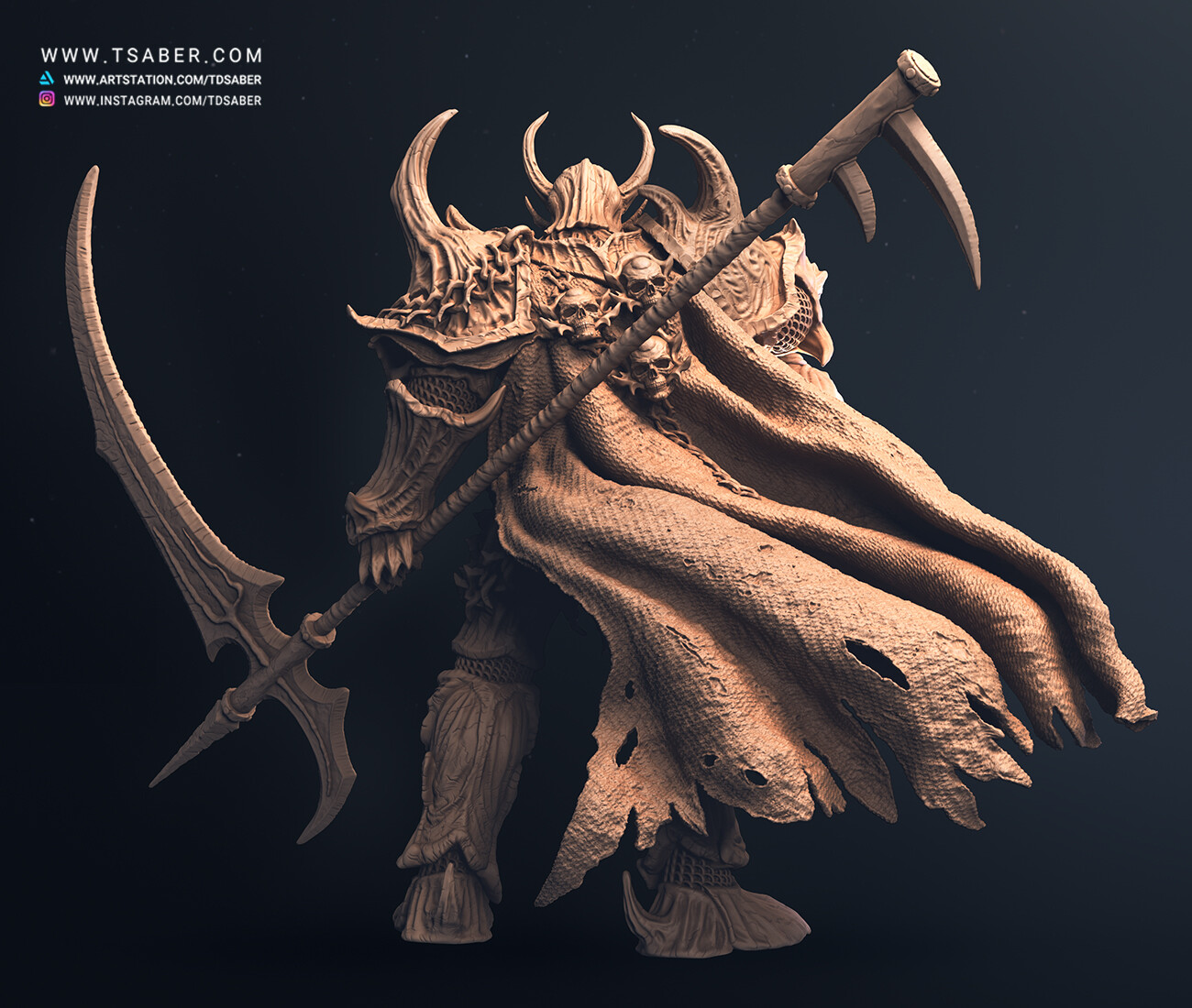 Death Knight Statue - Zbrush Sculpture - Tdsaber 08