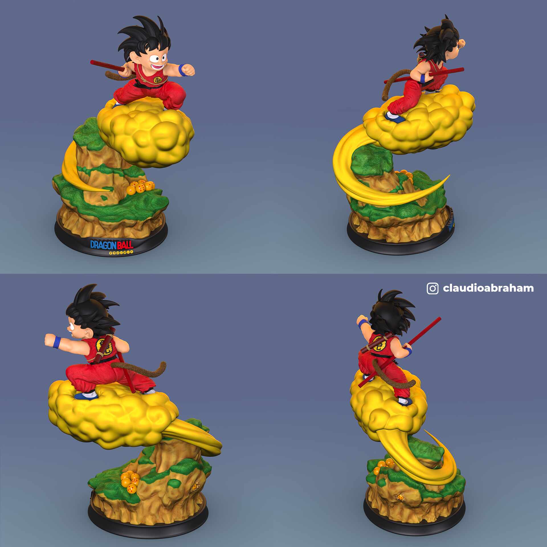 KidGokuWithFlyingNimbus_RedSuit_ByClaudioAbraham_ModelSheet02