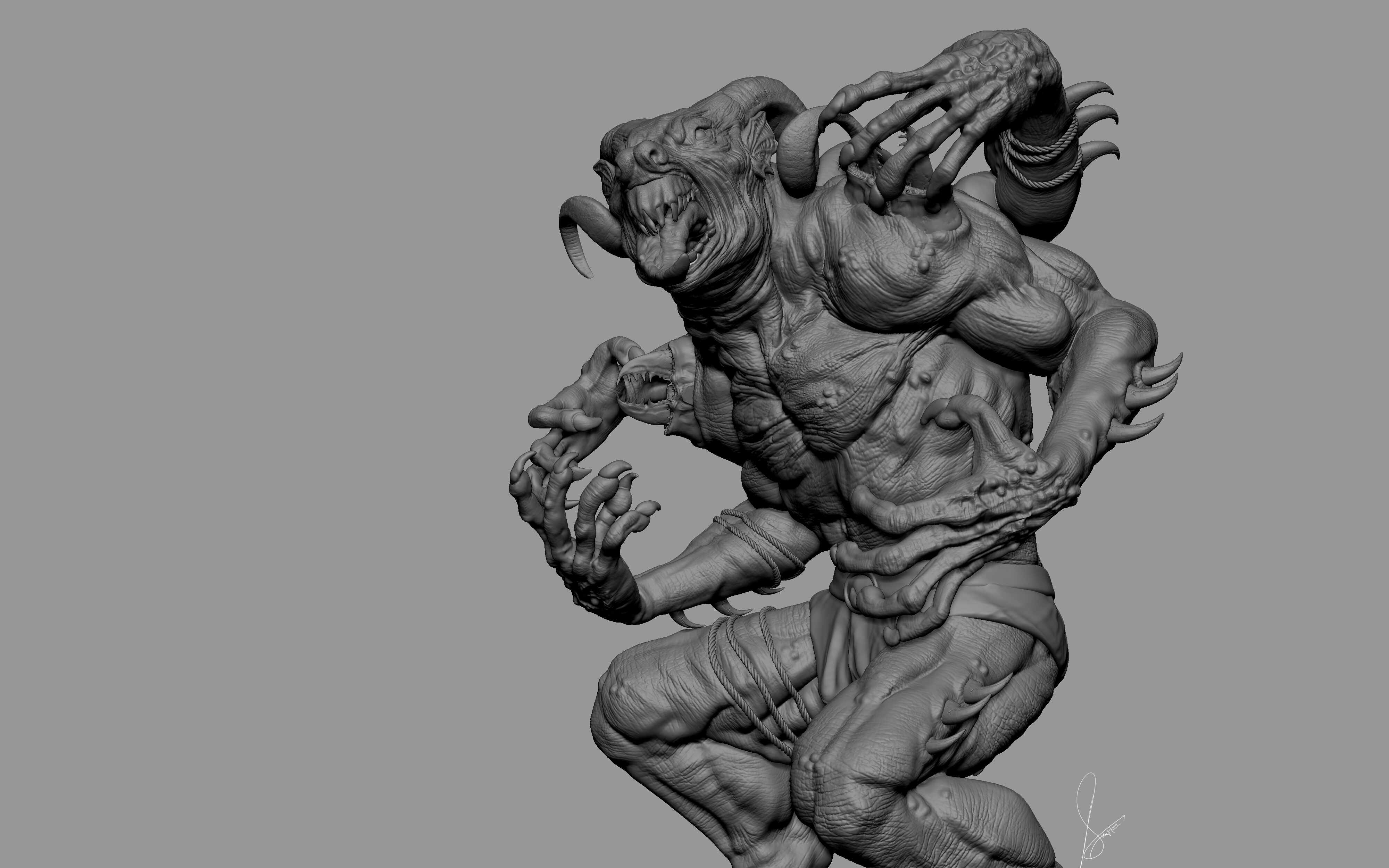 Krampus_Digital_Sculpture_Surajit_Sen_Dec2025_WIP03