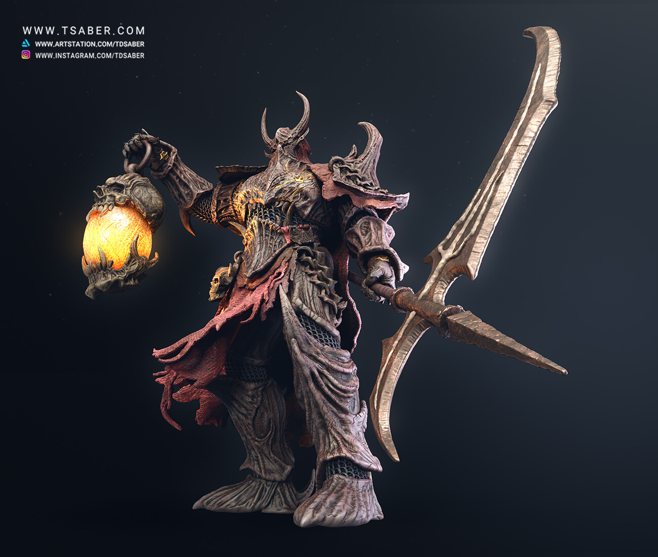 Death Knight Statue - Zbrush Sculpture - Tdsaber 02
