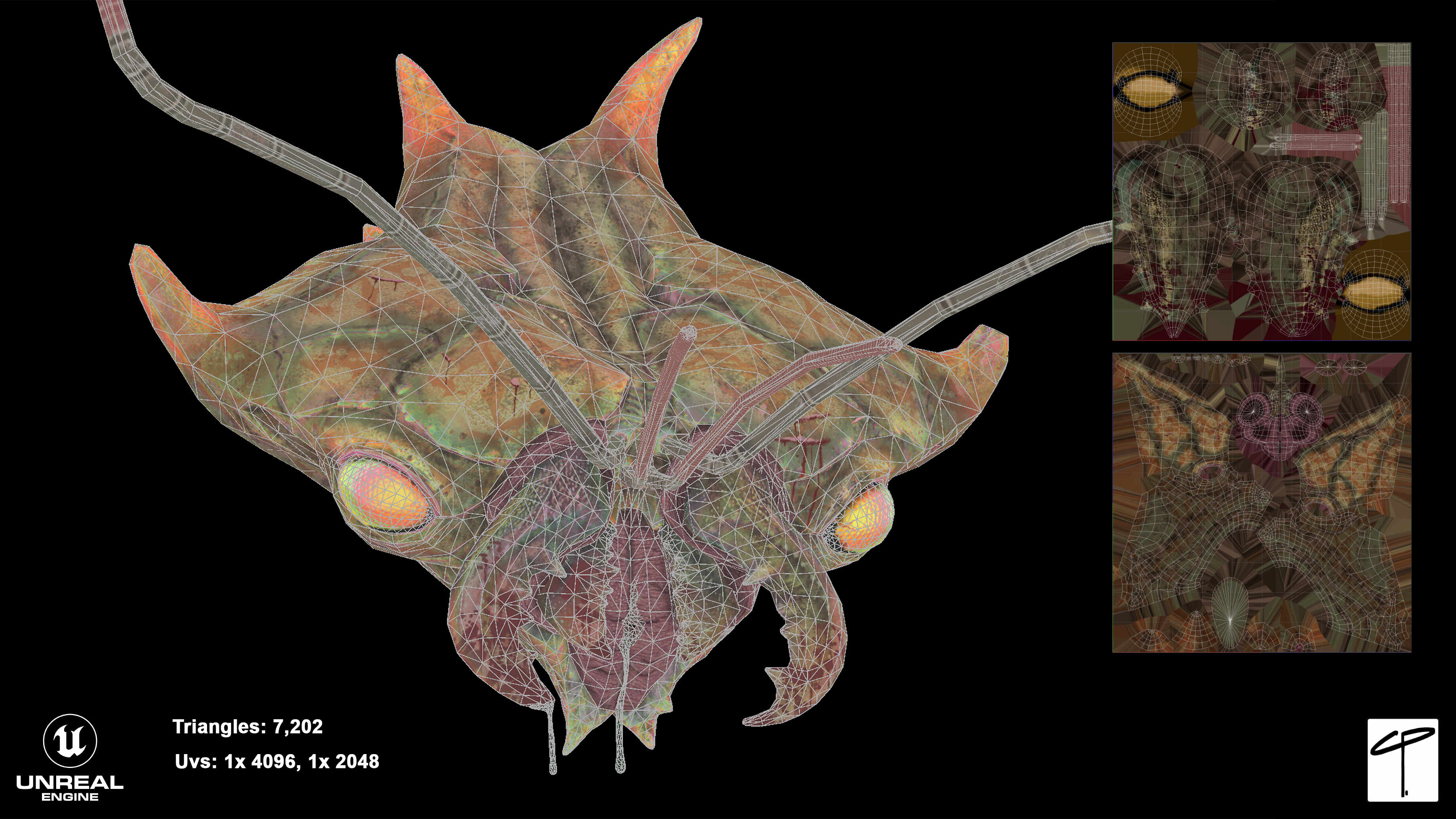 WarriorDrone_CurtisParker_TopologyUVs