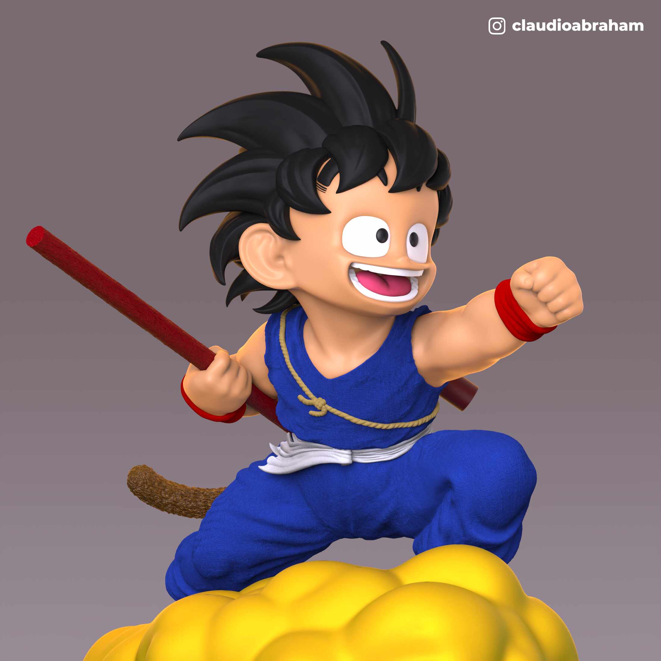 KidGokuWithFlyingNimbus_BlueSuit_ByClaudioAbraham_01
