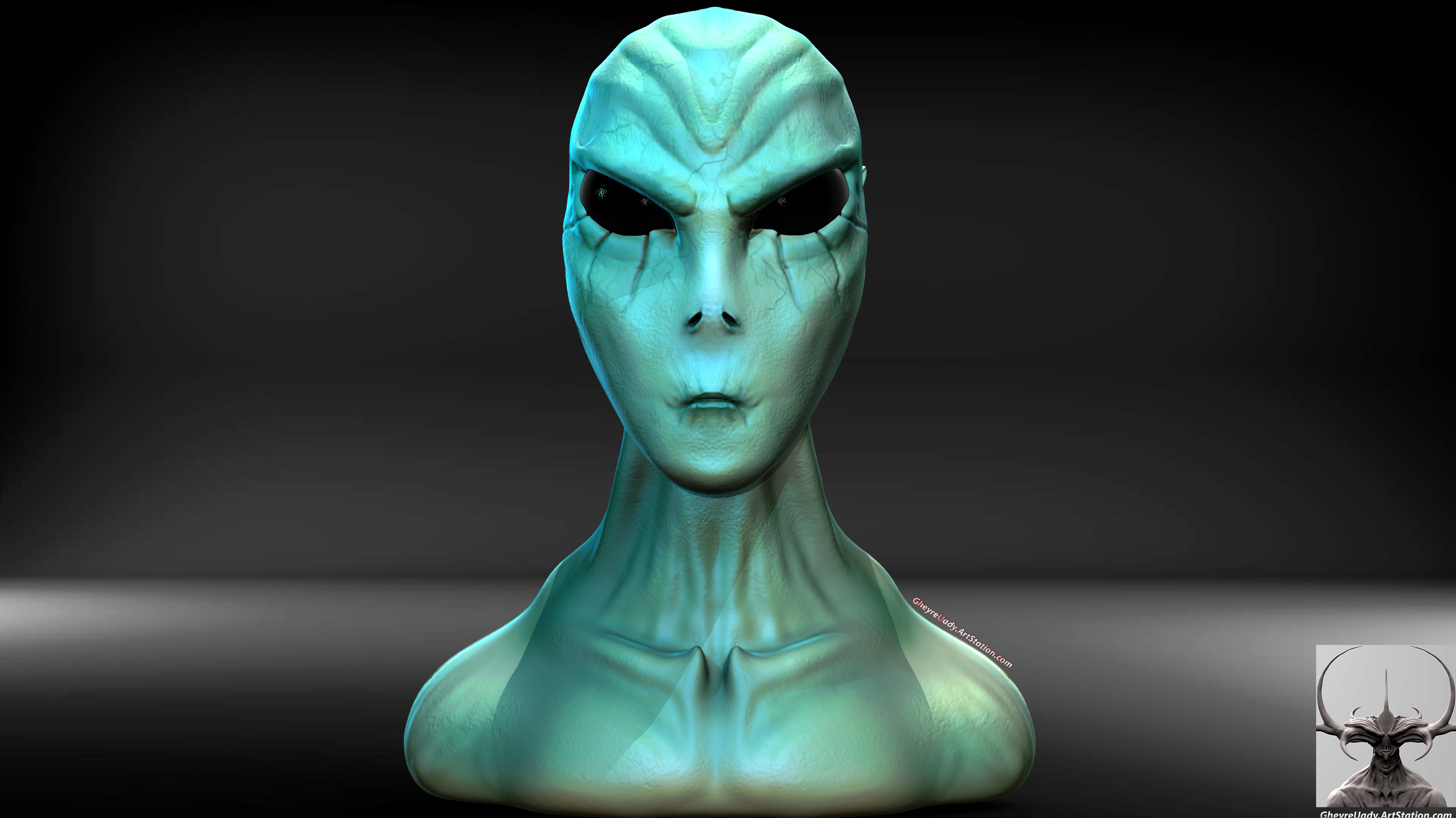 Render Blue Alien_1ps roc