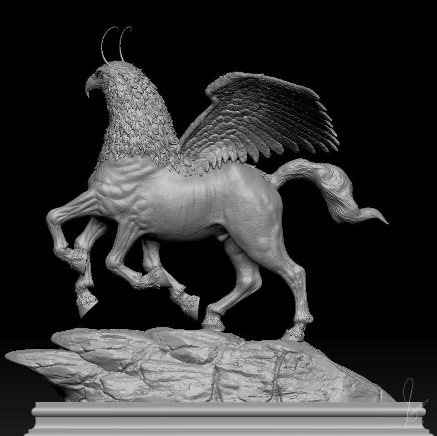 Hippogriff-X_Creature_Digital_Sculpture_Surajit_Sen_Dec2025_WIP8