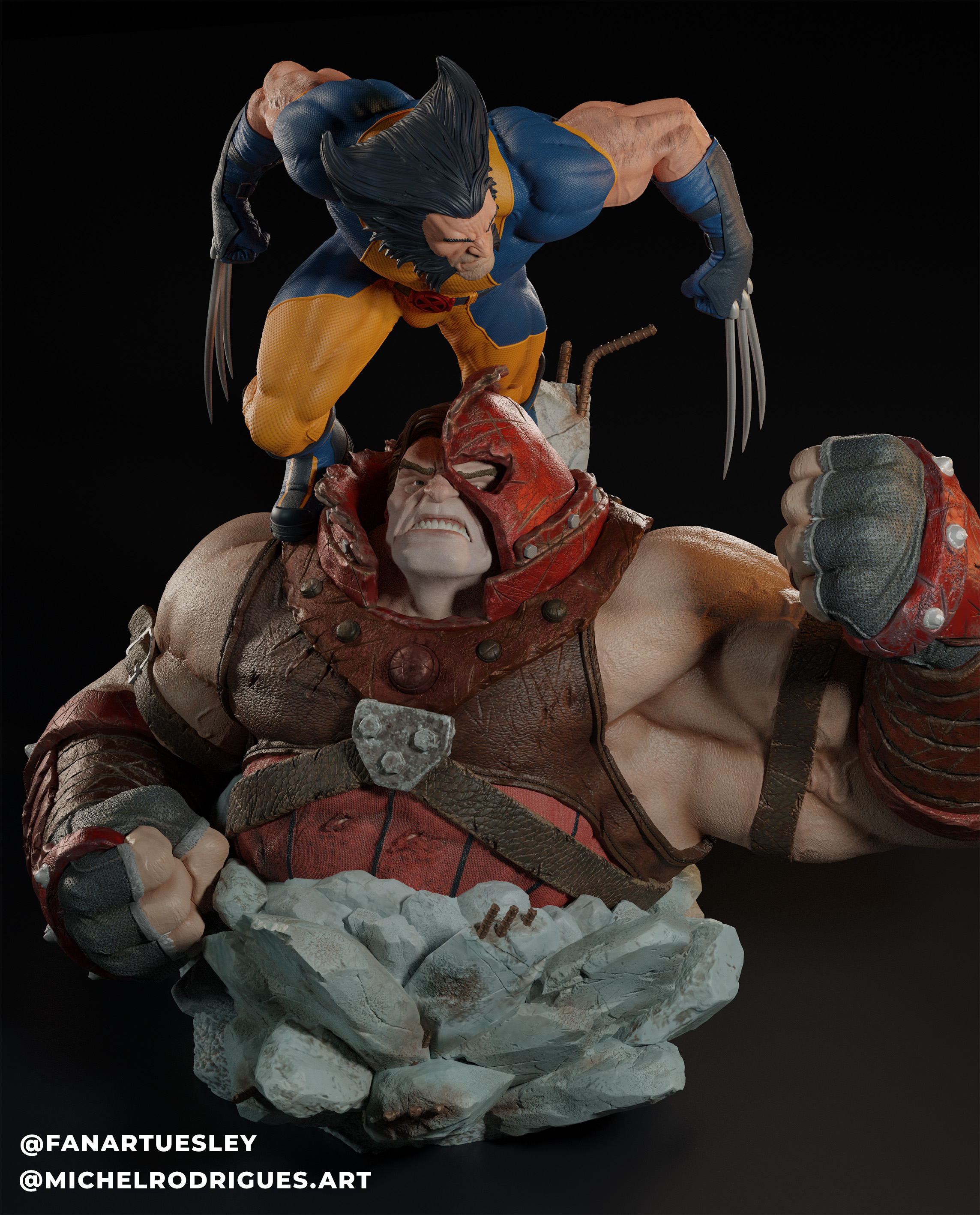 FanArtUesley WolverineVsJuggerPrancheta 8