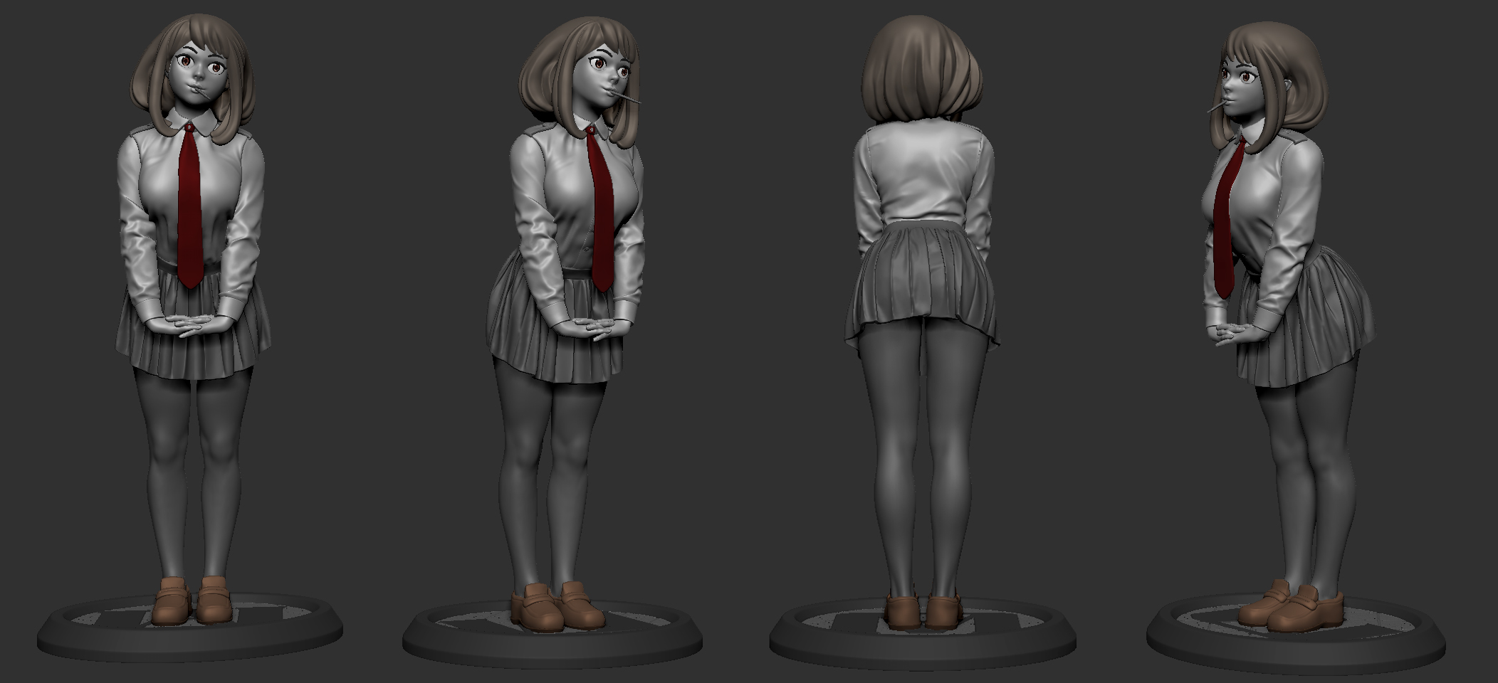 Uraraka_School_Dress_ZBrush