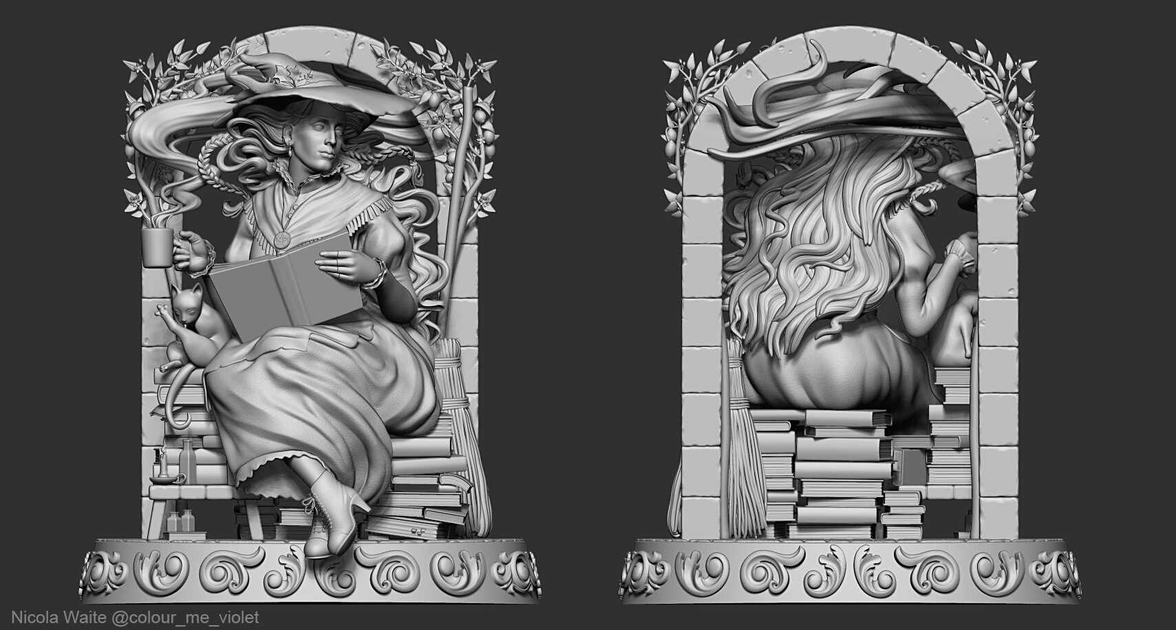 Folk_Witch_ZBrush_FrontBack_Grey_Nicola_Waite_WM