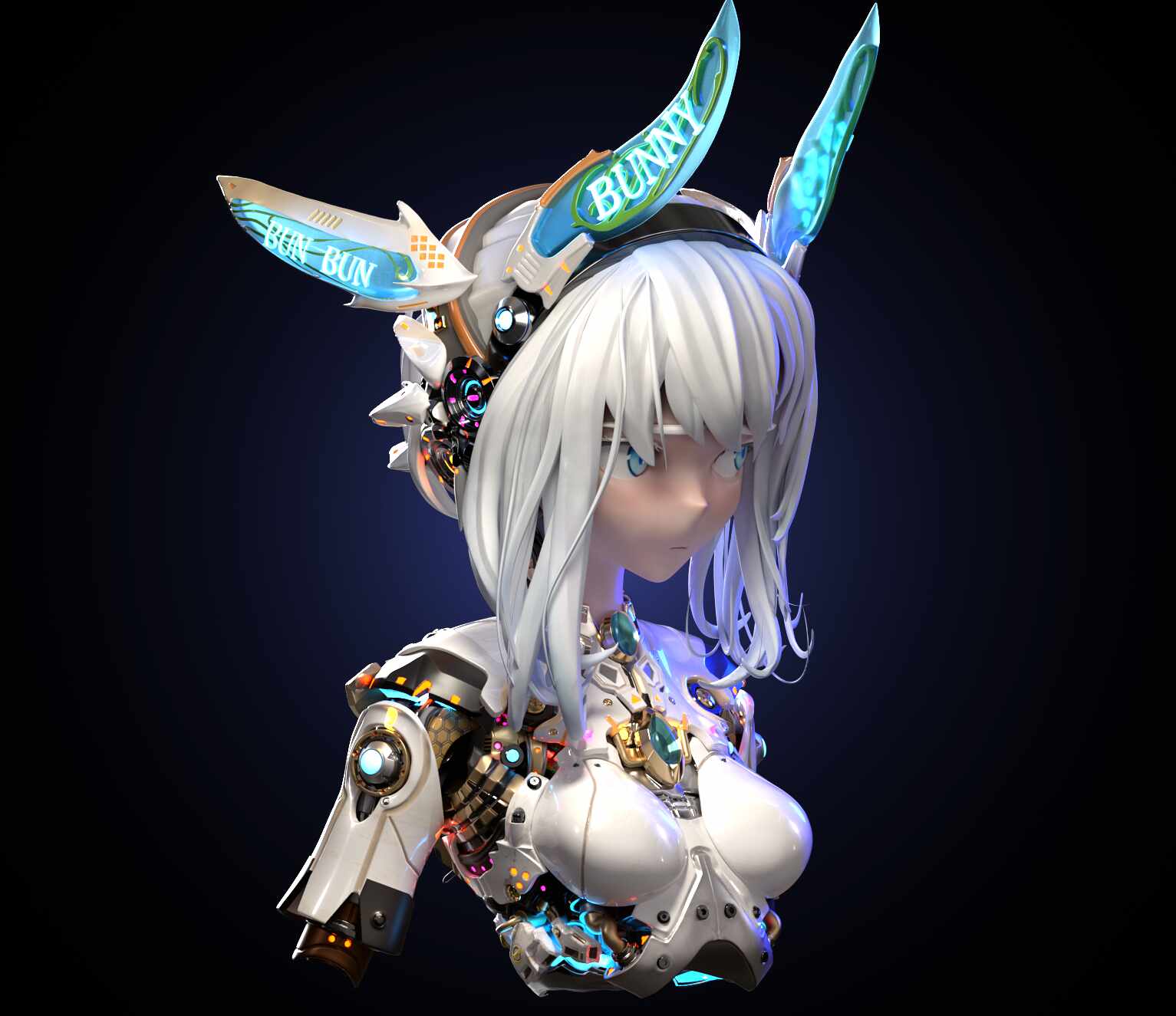 Cyber Bunny Render 5