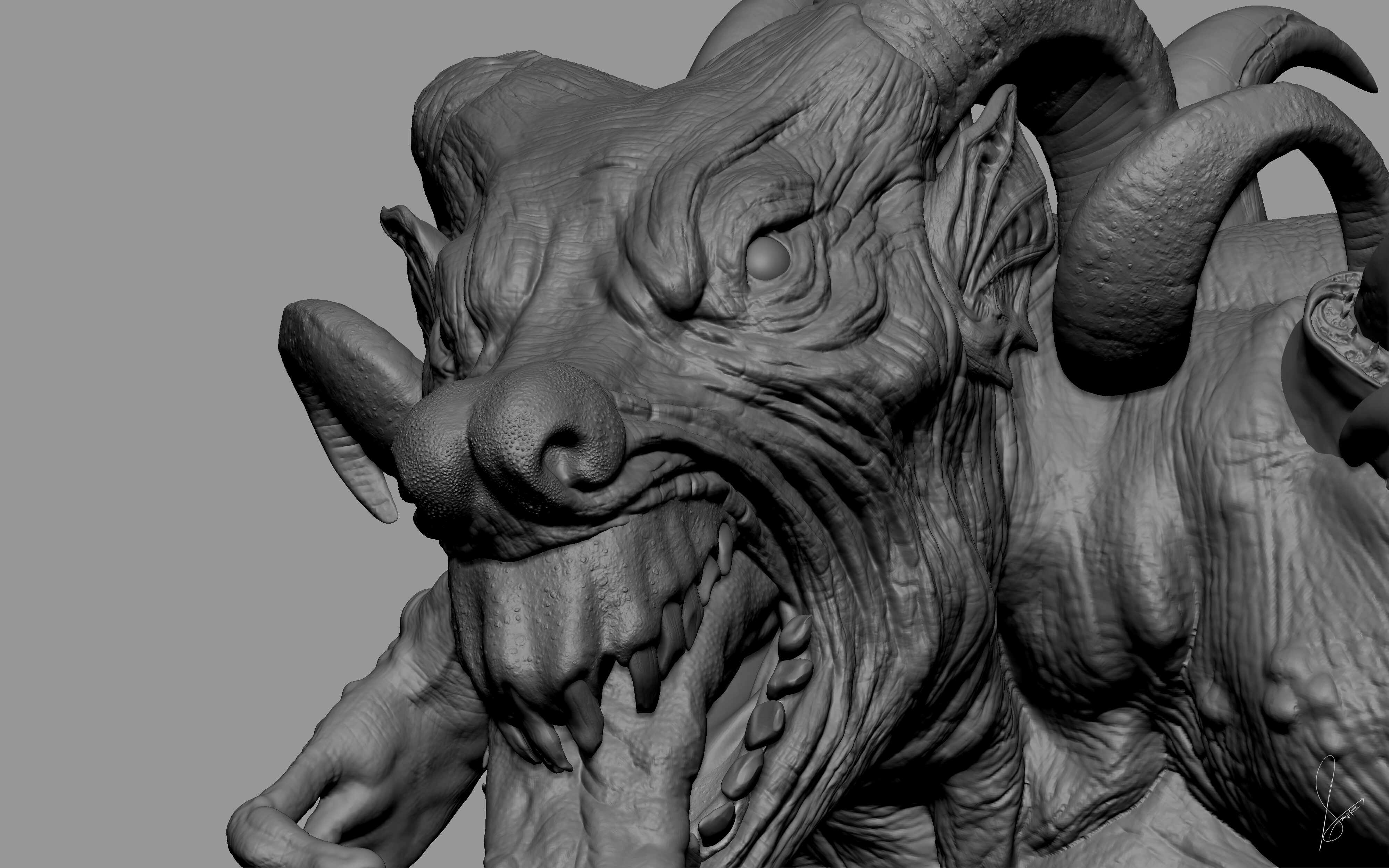 Krampus_Digital_Sculpture_Surajit_Sen_Dec2025_WIP07