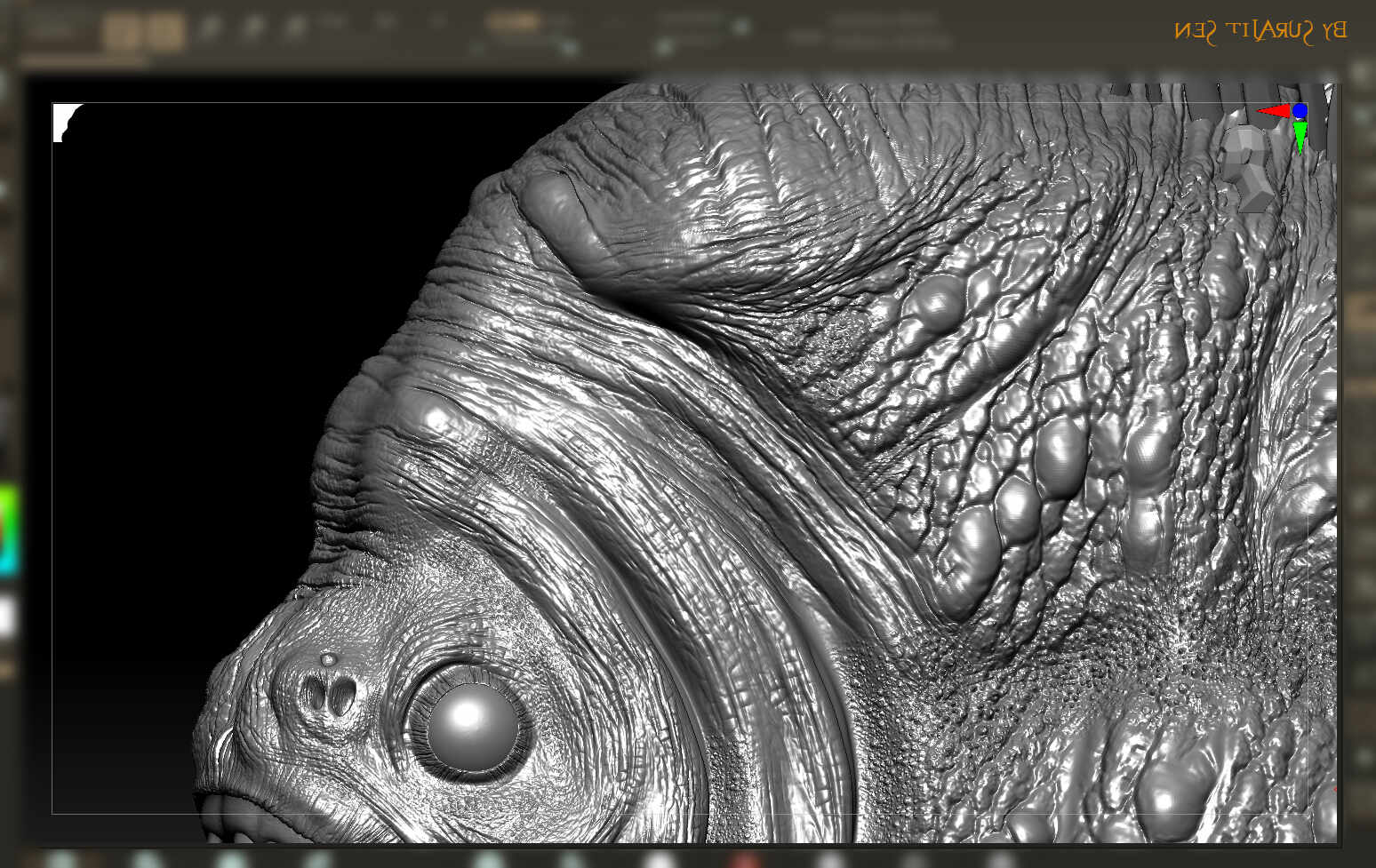 Splashnard_Creature_Digital_SCulpture_SurajitSen_Aug2024_WIP4