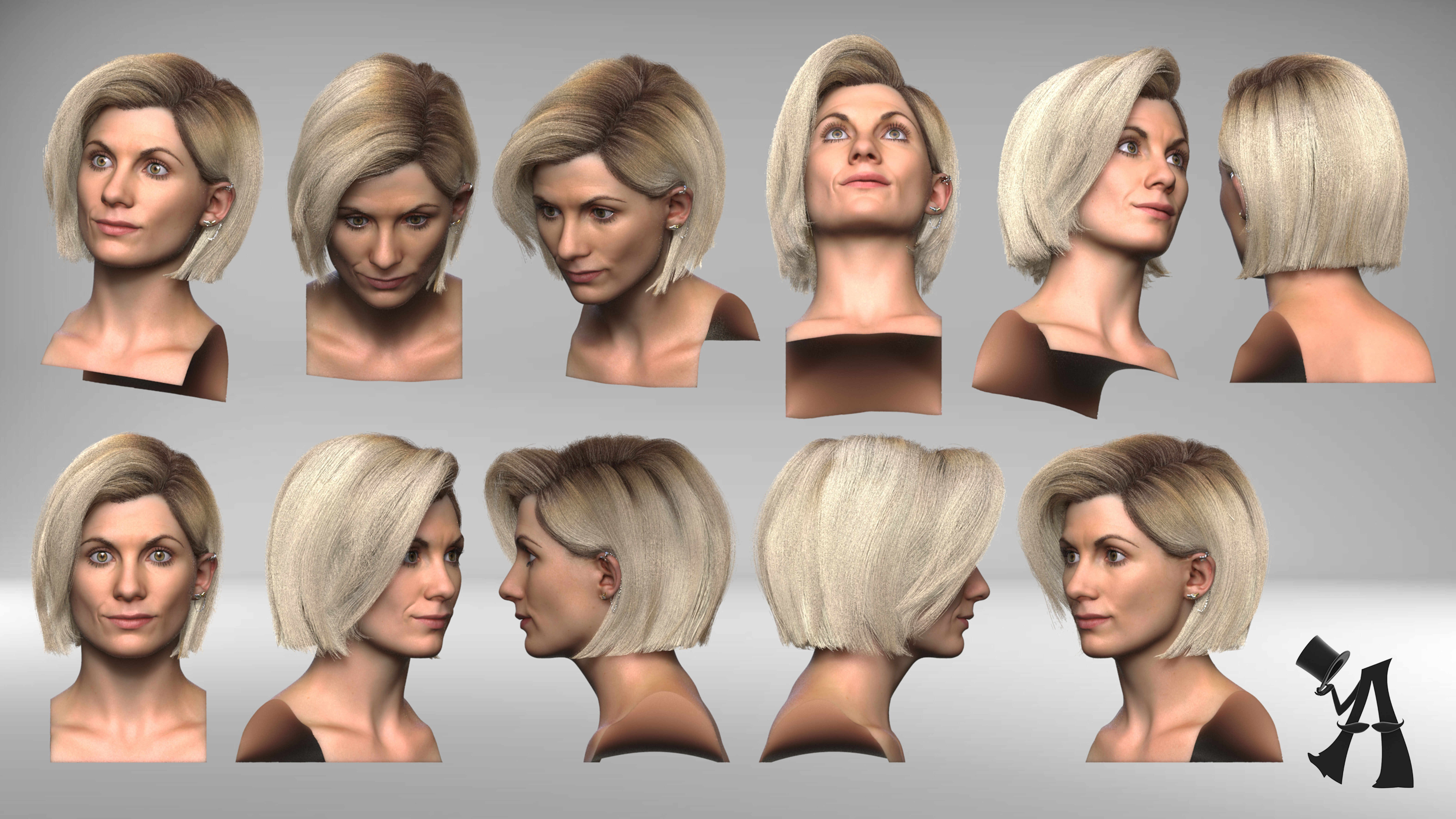 13th Doctor Photo Render Turns