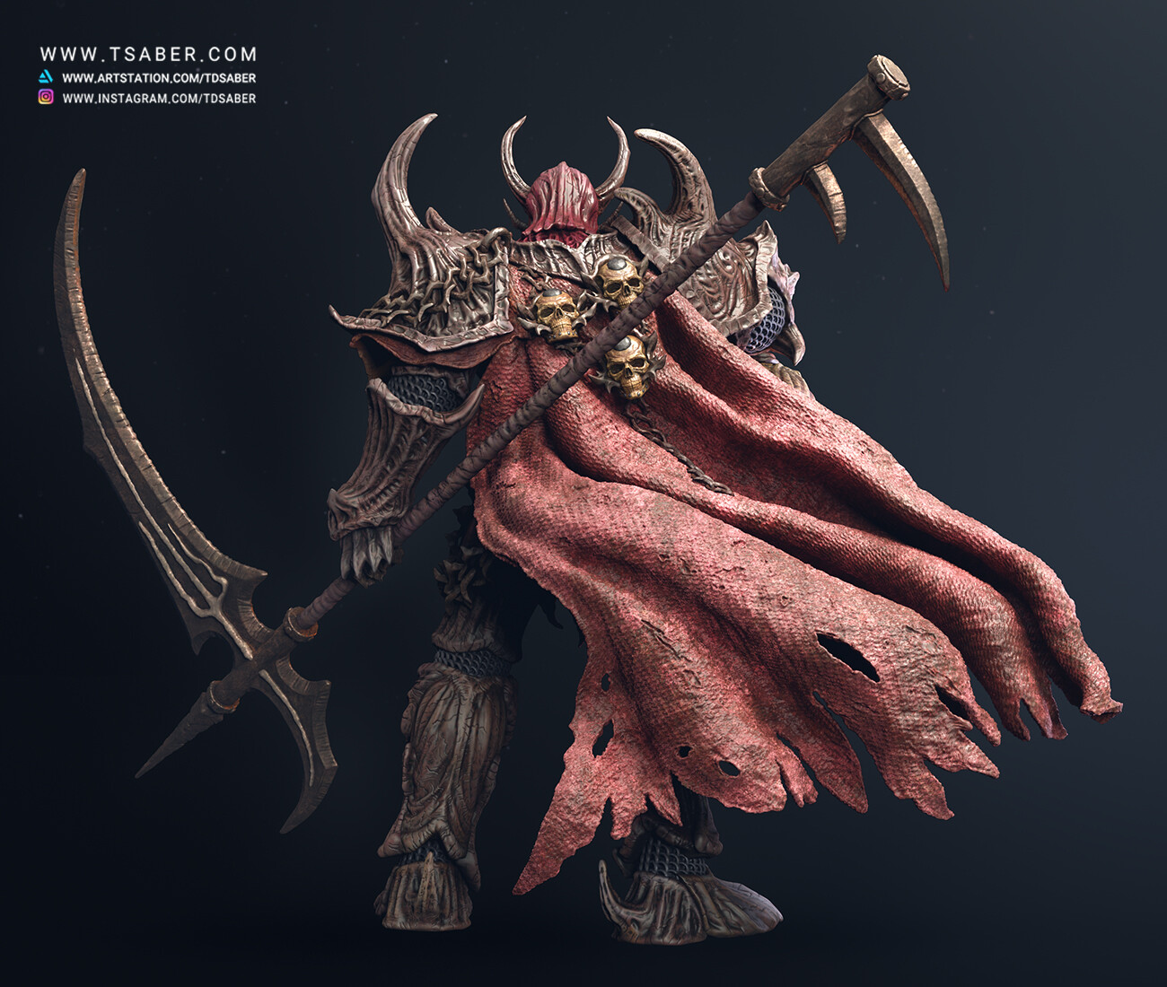 Death Knight Statue - Zbrush Sculpture - Tdsaber 05