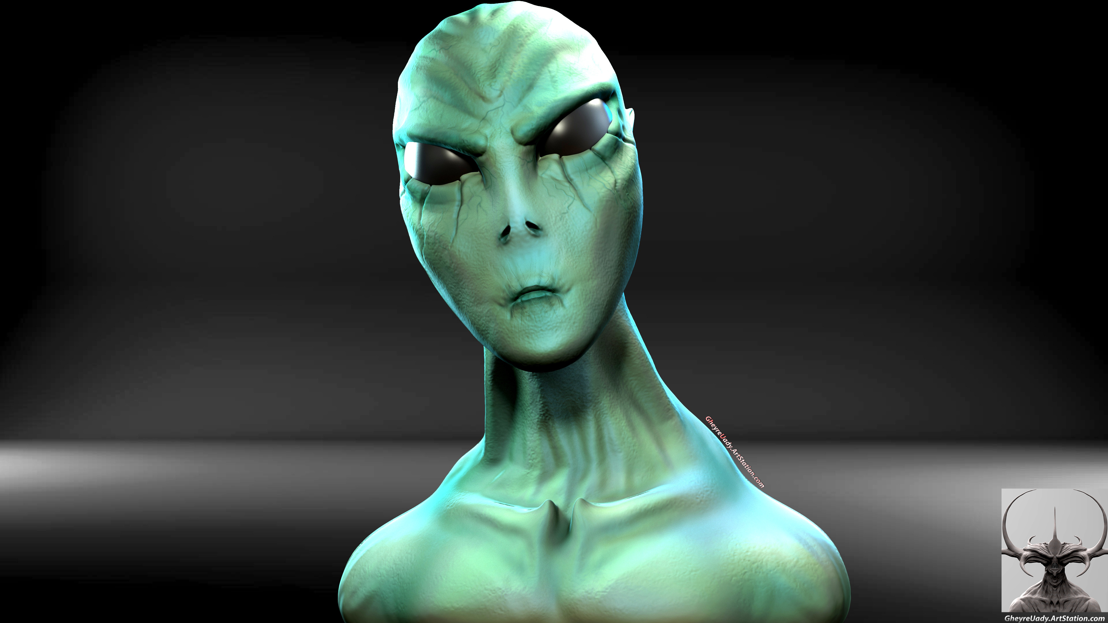 Render Blue Alien_5ps roc