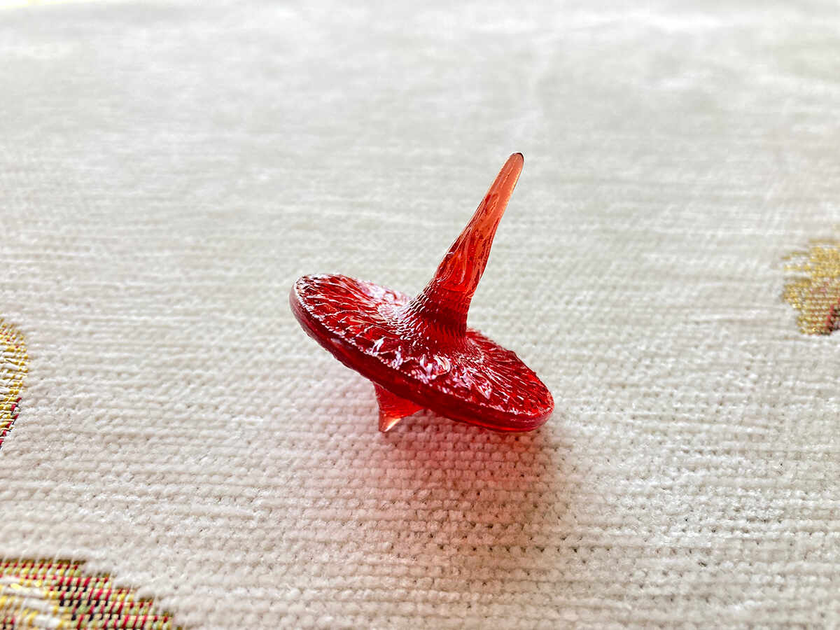 Sunflower Spinning Top - Red Transparent Resin