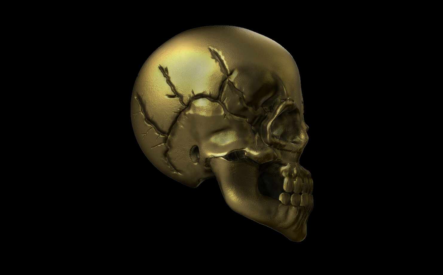 Gold Skull side