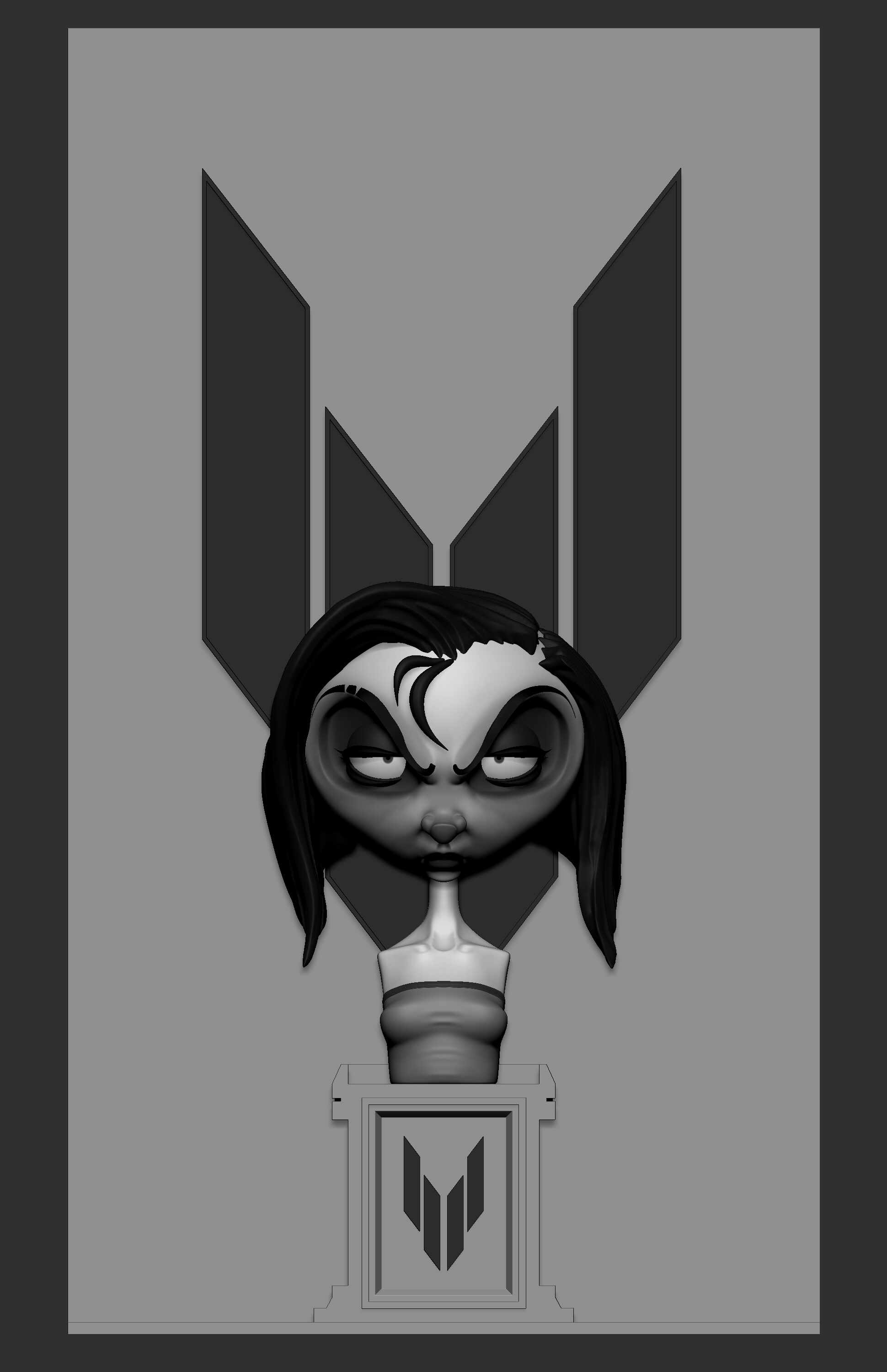 bust character wall & floor front