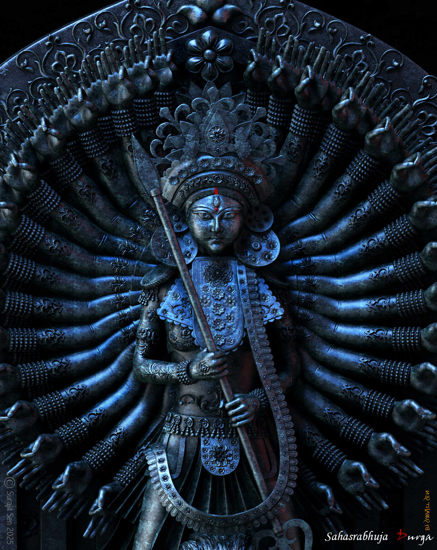 Durga_Digital_Sculpture_SurajitSen_May2025_C