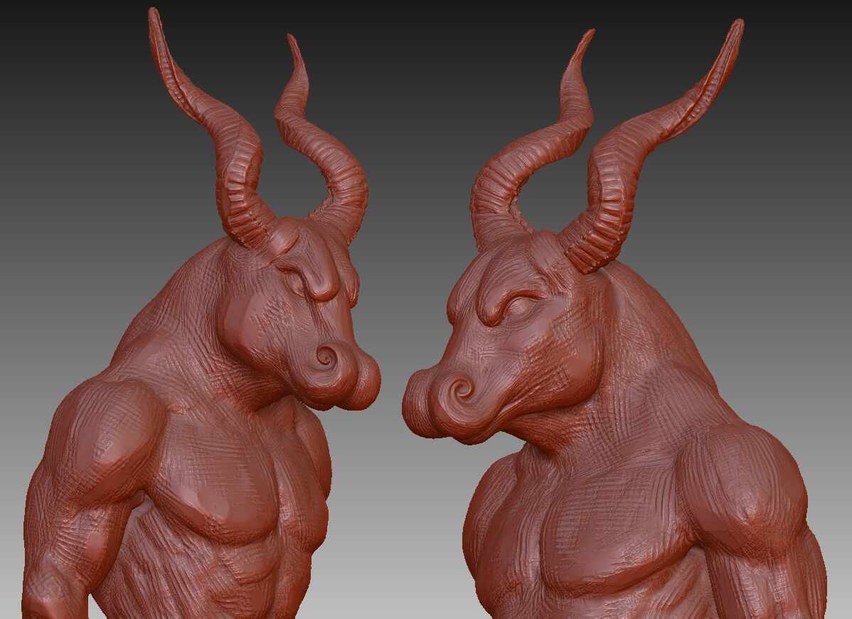 Minotaur_digital_Sculpture_SurajitSen_Aug2025_WIP