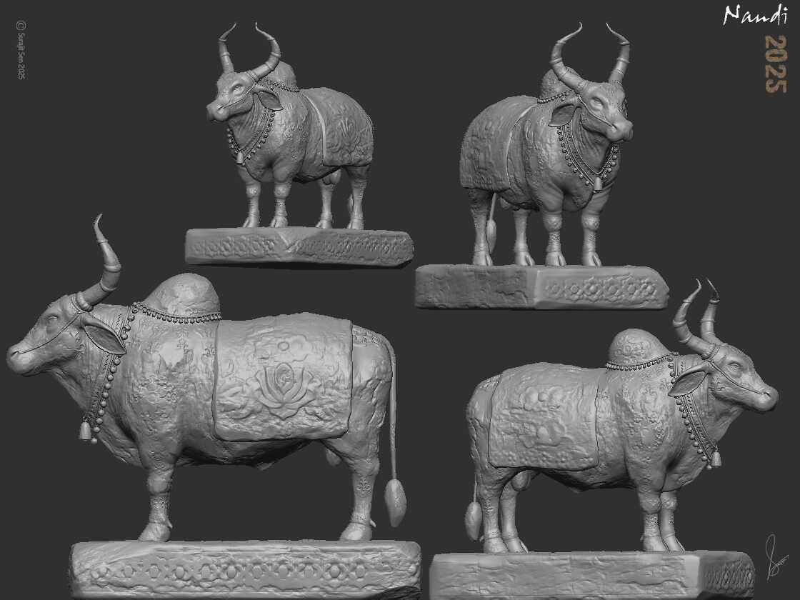 Nandi_Digital_Sculpture_SurajitSen_Jul2025_WIP