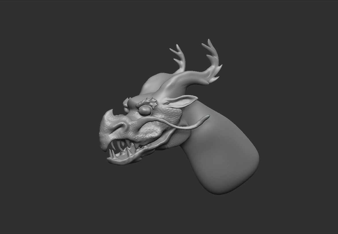 Silly dragon uncolored