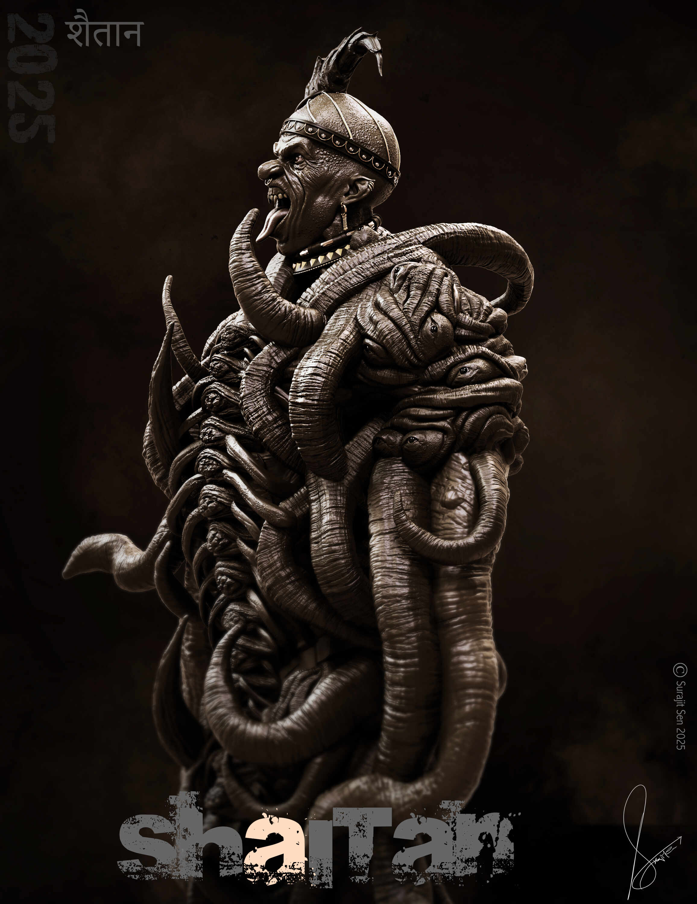 शैतान_Shaitan_Digital_SCulpture_SurajitSen_Oct2025_D