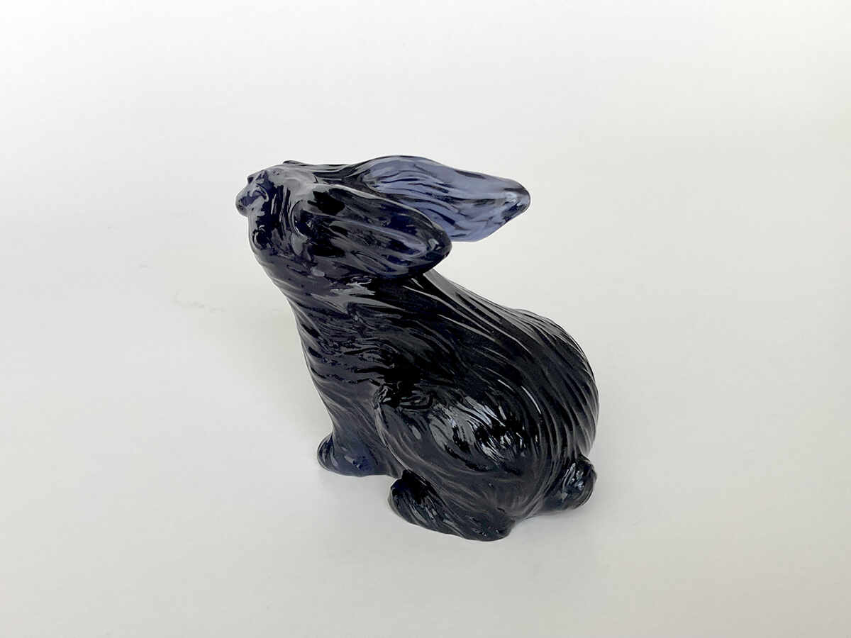 Rabbit Figurine - 3D Printed Transparent Resin 3