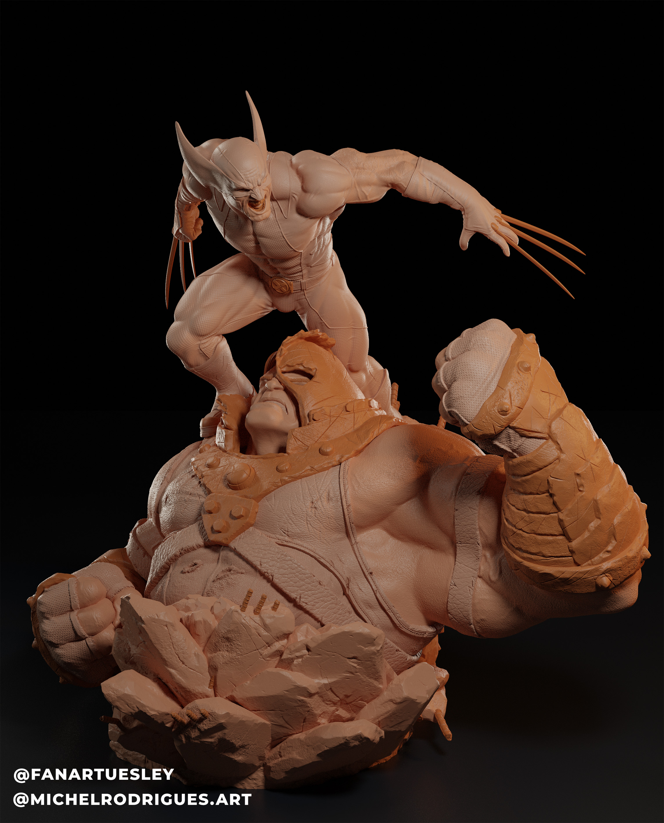 FanArtUesley WolverineVsJuggerPrancheta 11