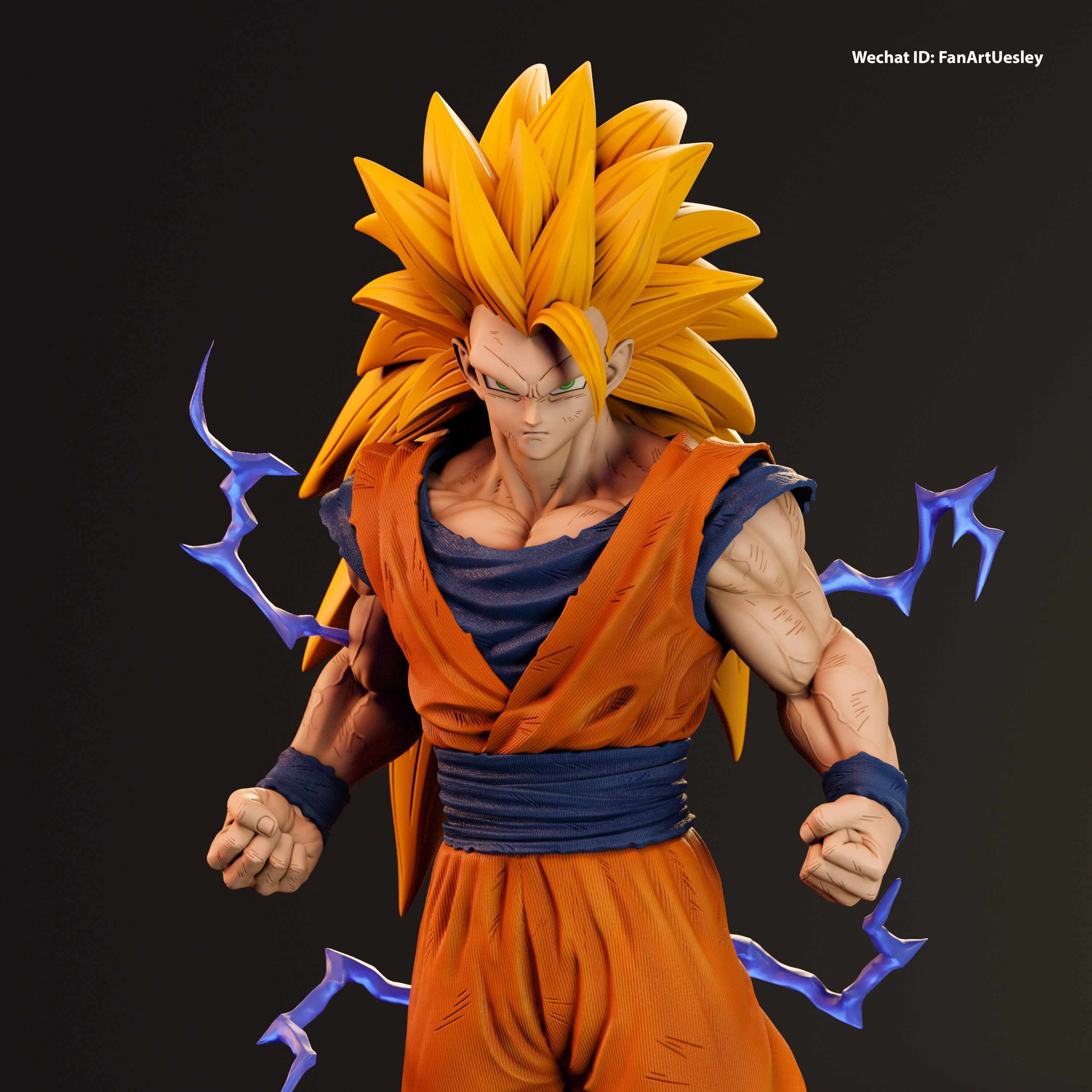 FanArtUesley-GokuSSj3-01