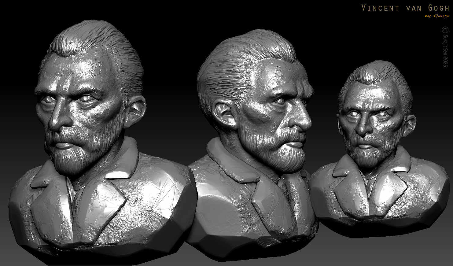 Vincent van Gogh_Digital_Sculpture_SurajitSen_April2025_WIP
